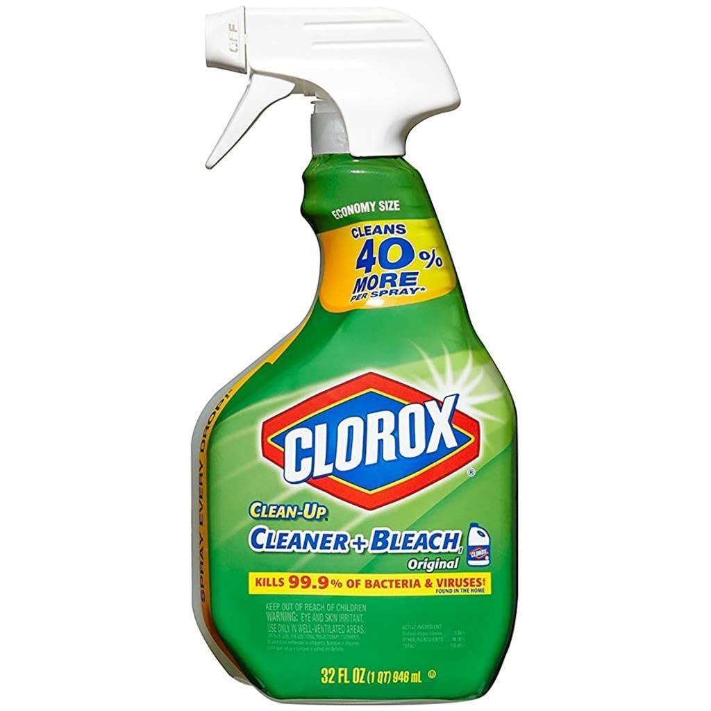 Clorox cleaner + bleach original - home cleaning spray that kills 99.9% of bacteria and viruses for home cleaning. 