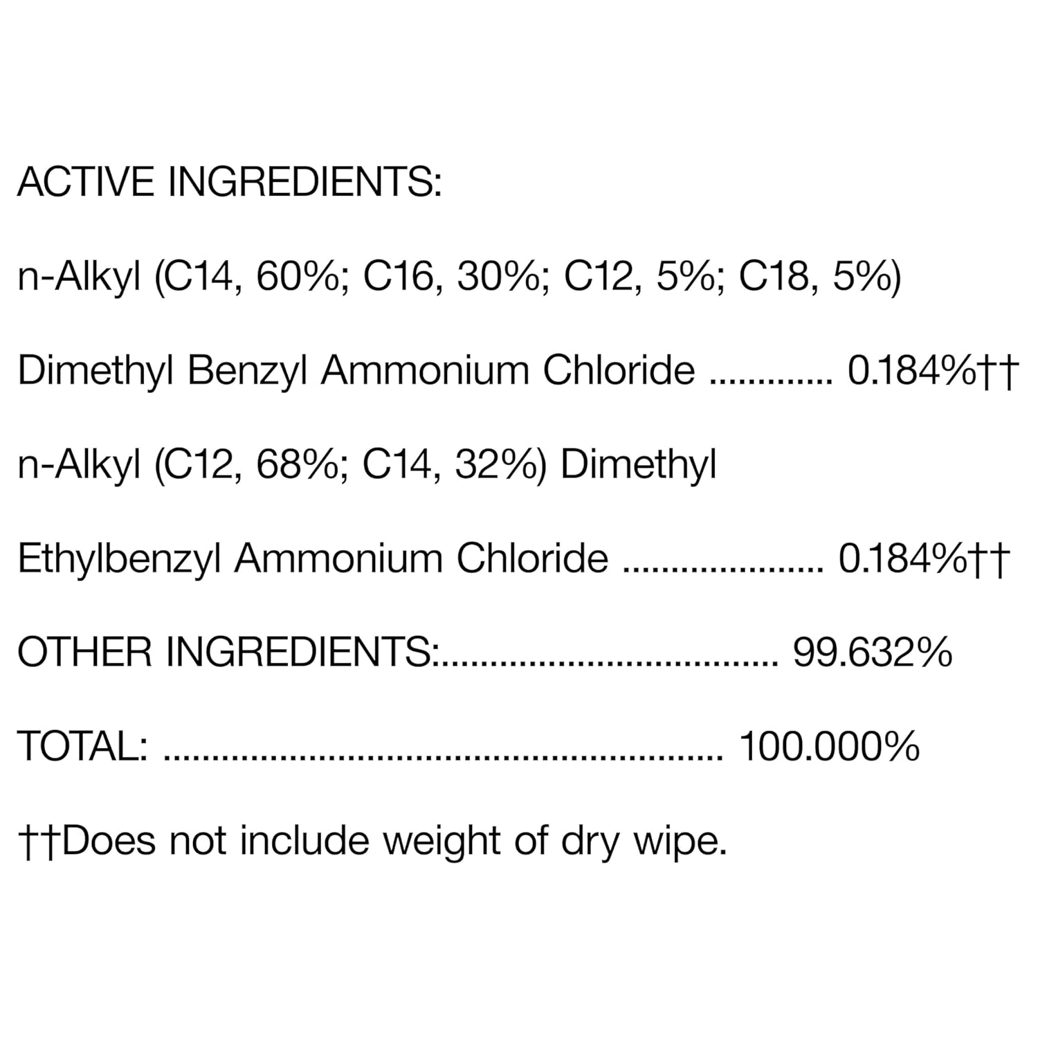 Clorox disinfectant wipes with fresh scent contains active ingredients such as -Alkyl and Dimethyl Benzyl Ammonium Chloride for effective home cleaning. 