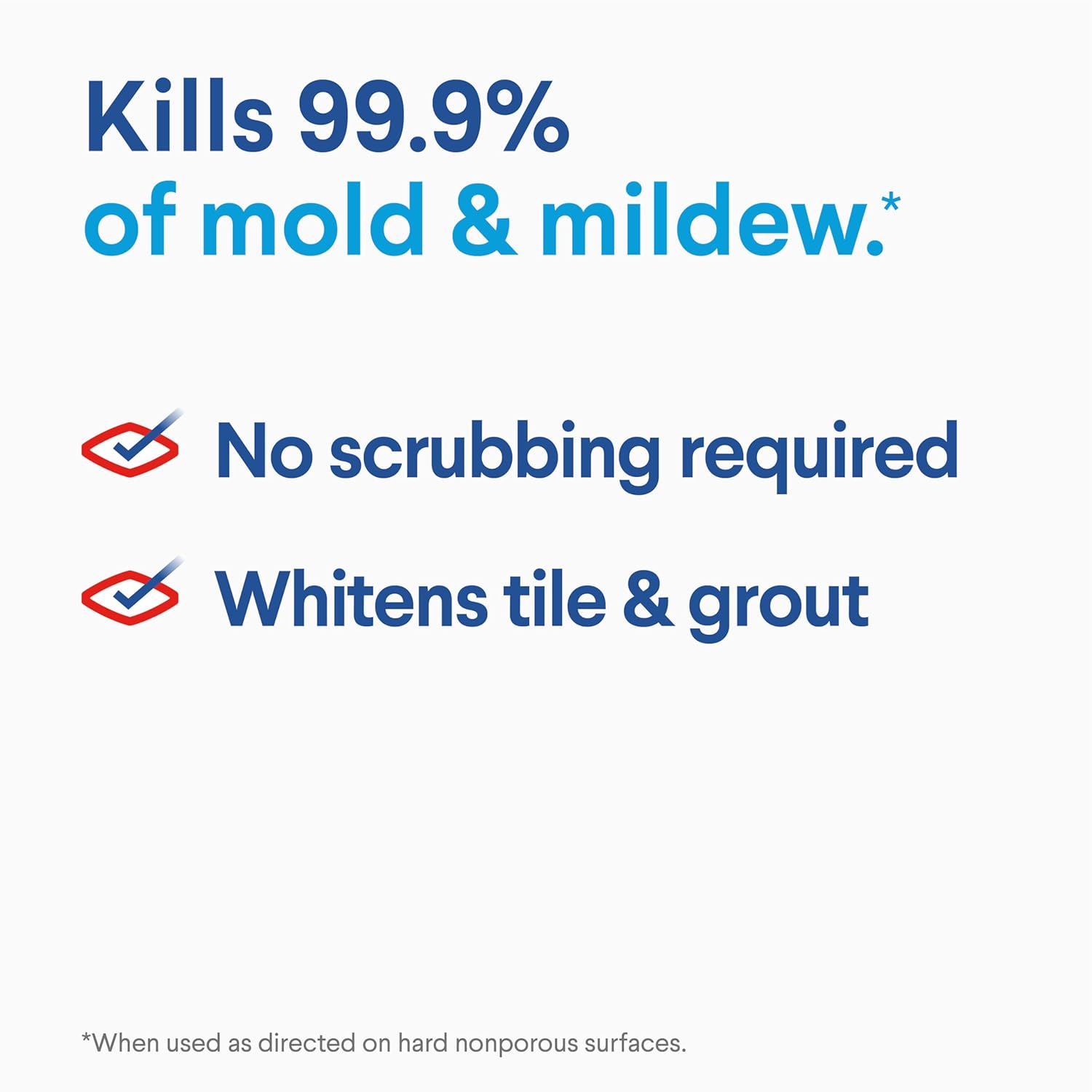 Clorox tilex mold & mildew remover, no scrubbing required to whiten tile & grouts. 