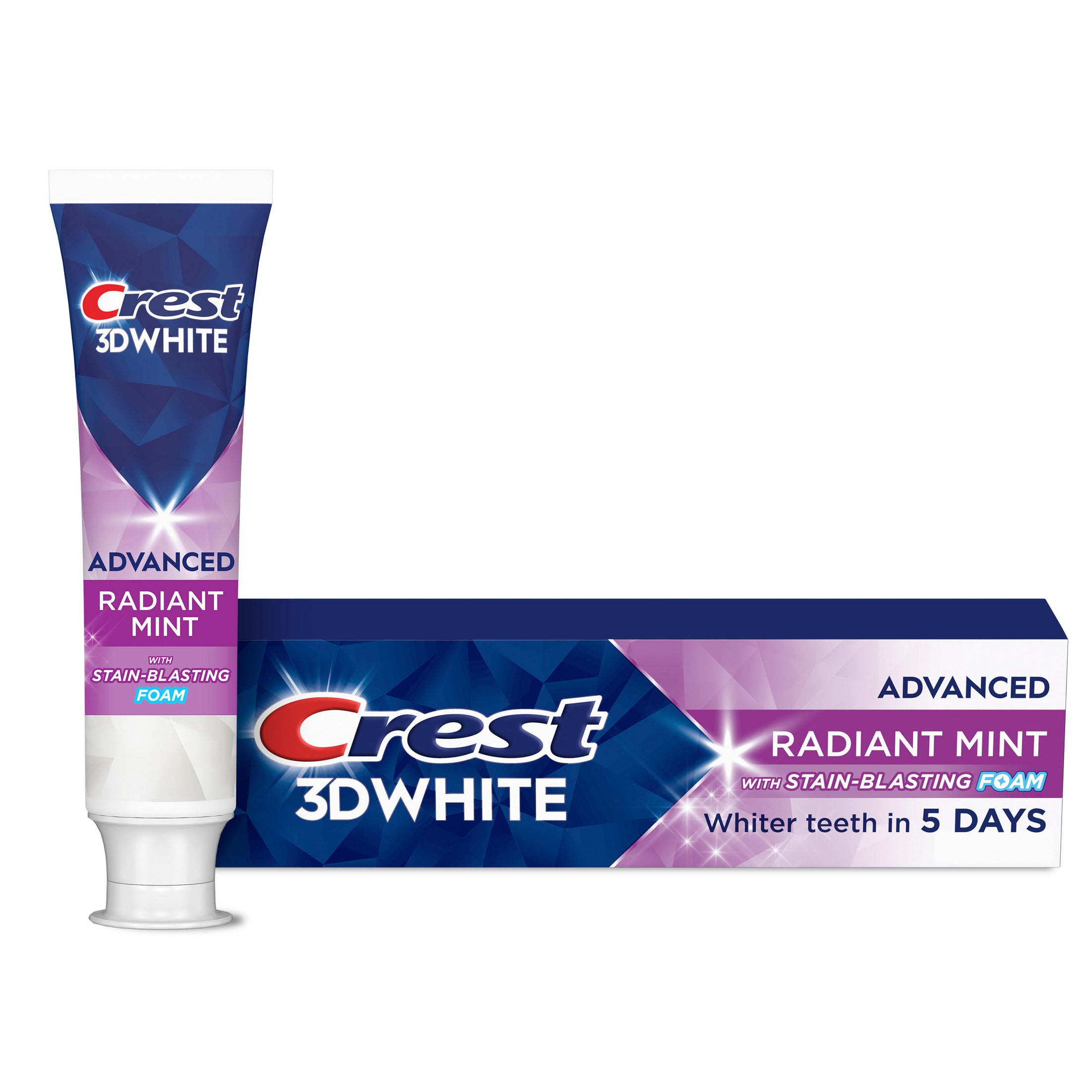 Crest 3D White Advanced Radiant Mint Whitening Toothpaste | 3.3 Oz (93 g)
