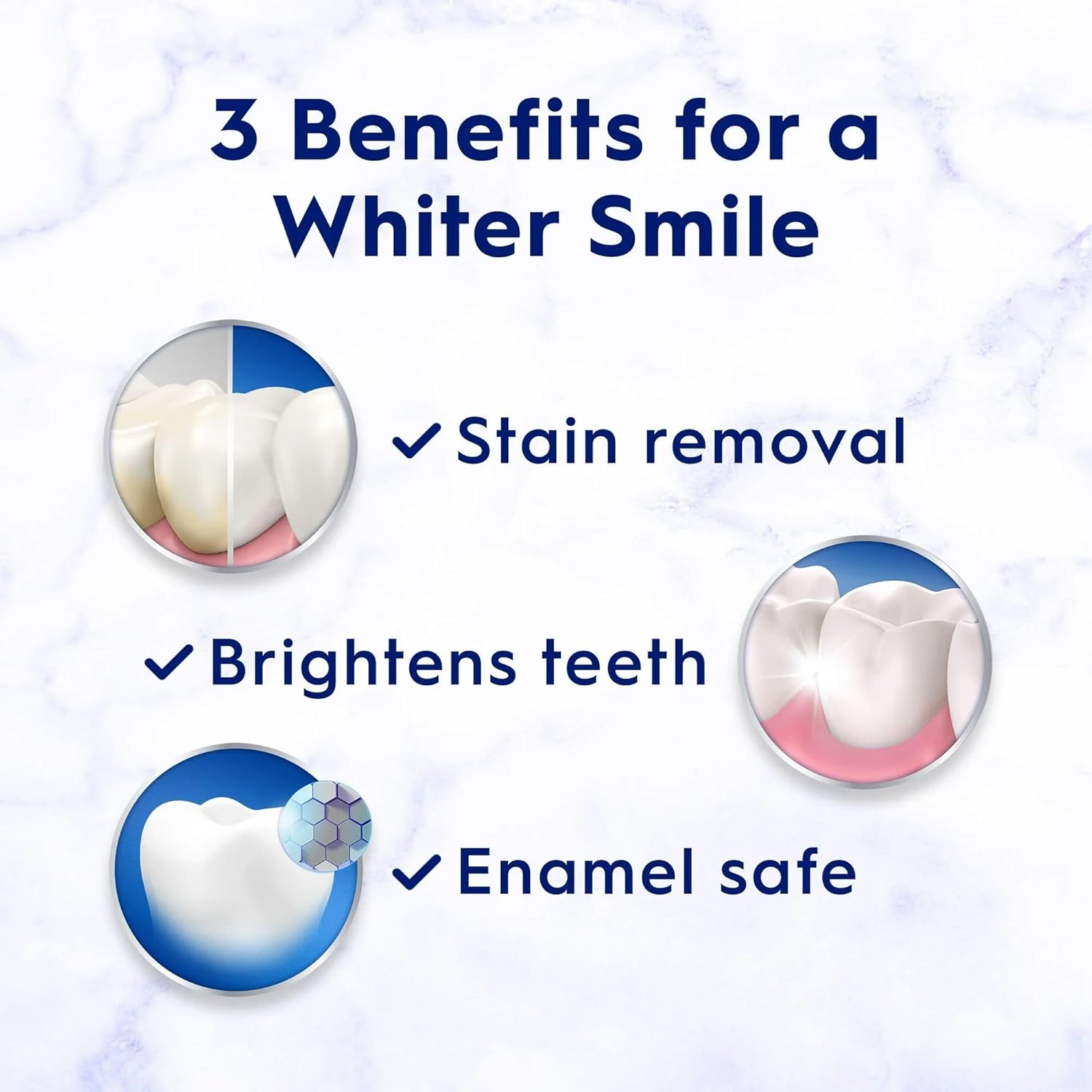 Benefits of using Crest 3D white advanced glamorous toothpaste including stain removal, teeth brightening and enamel safe results. 