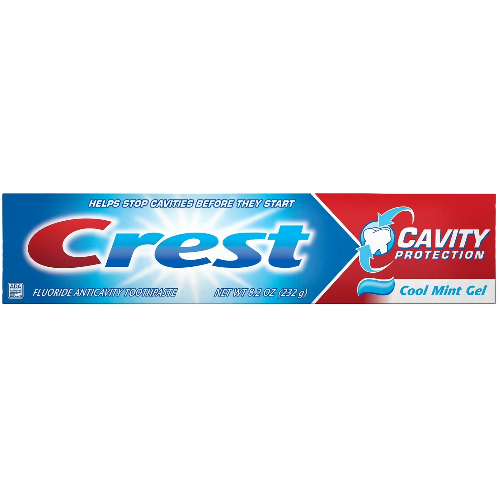 Crest cavity protection toothpaste gel in cool mint - fluoride anticavity toothpaste to stop cavities before they start.