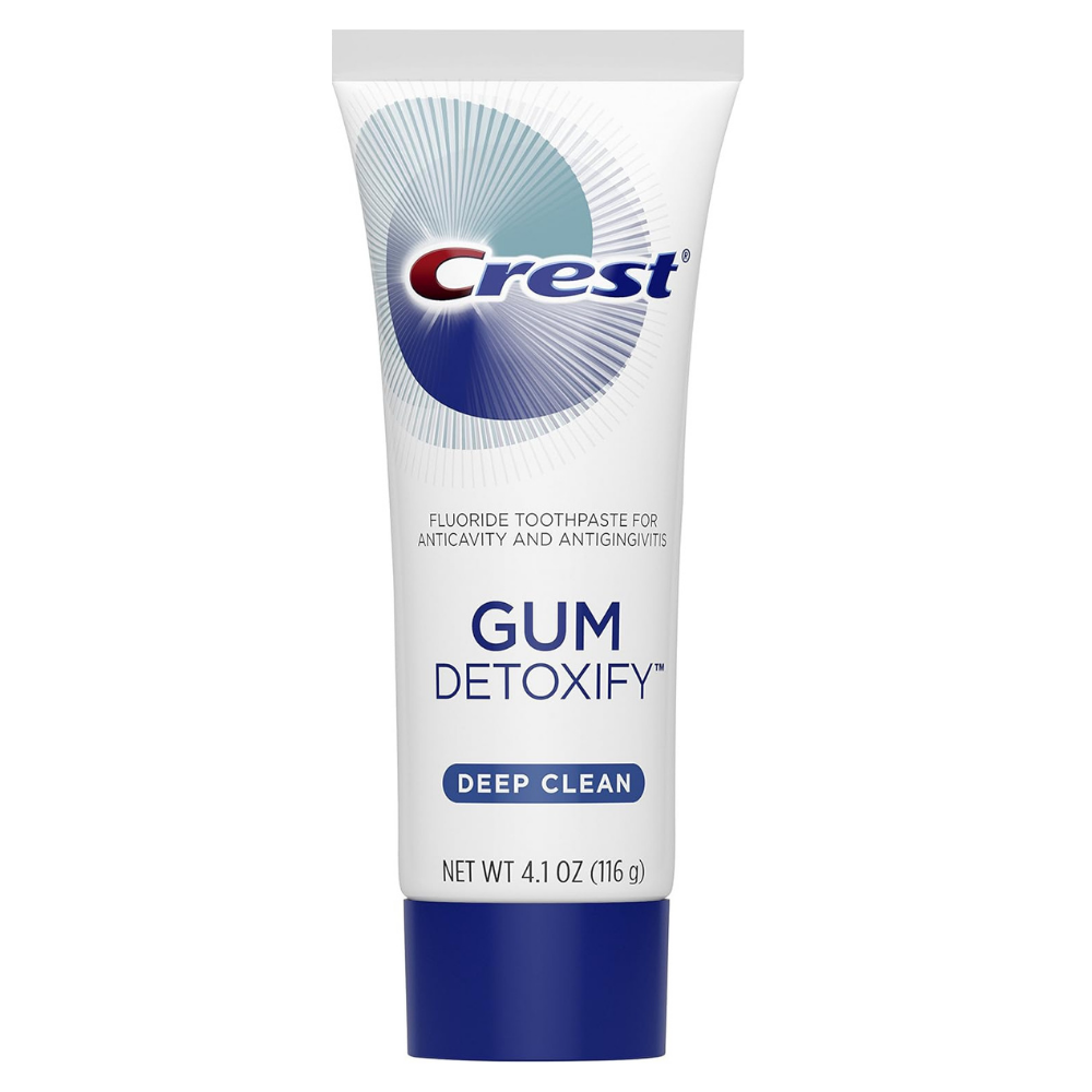 Tube of gum detoxify deep clean fluoride toothpaste for anti cavity and anti gingivitis
