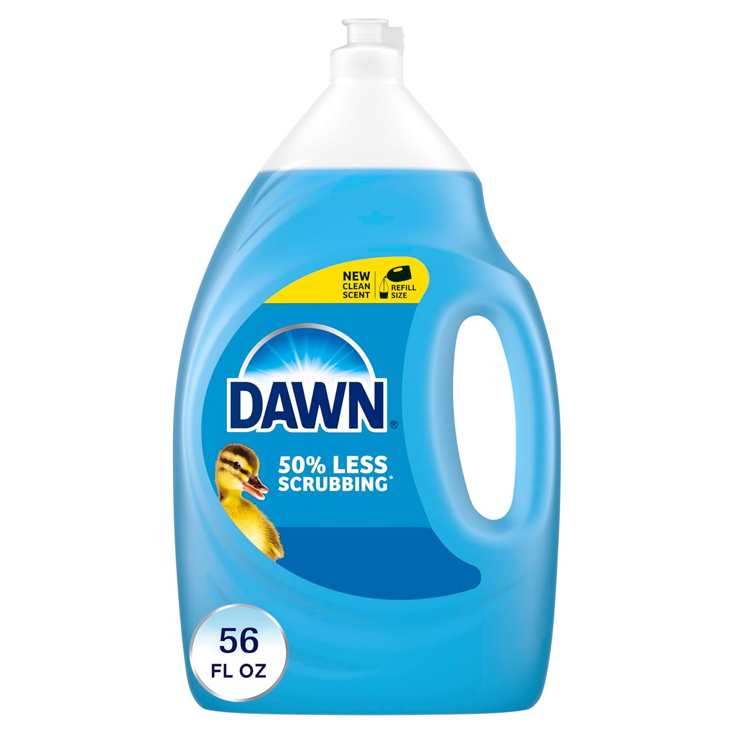 A bottle of Dawn ultra original sihwashing liquid in new clean scent - 56 fl.oz. 