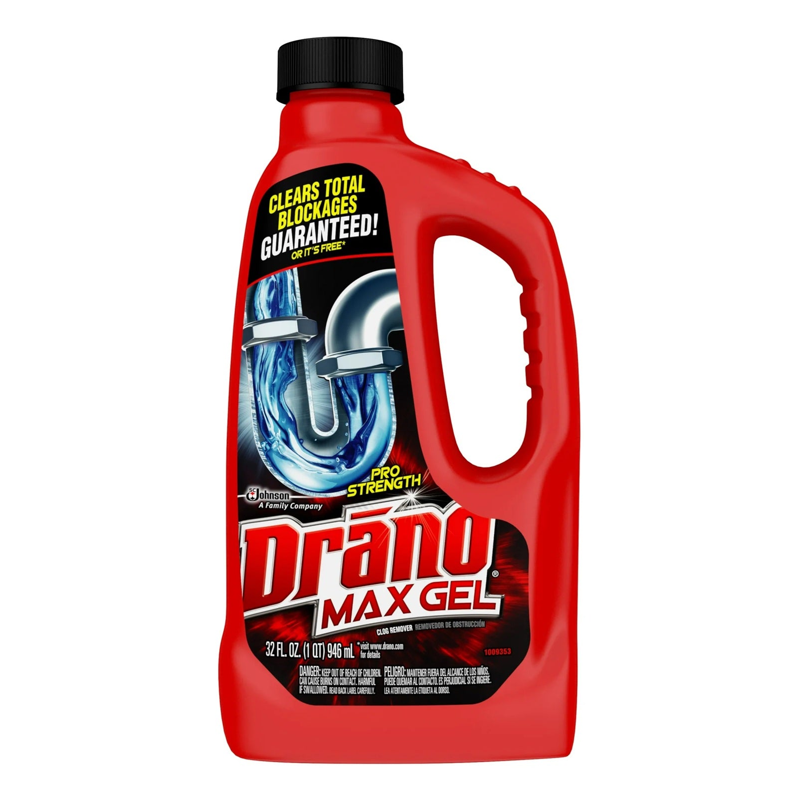 Drano max gel clog remover, clears total blockages in pipes. 