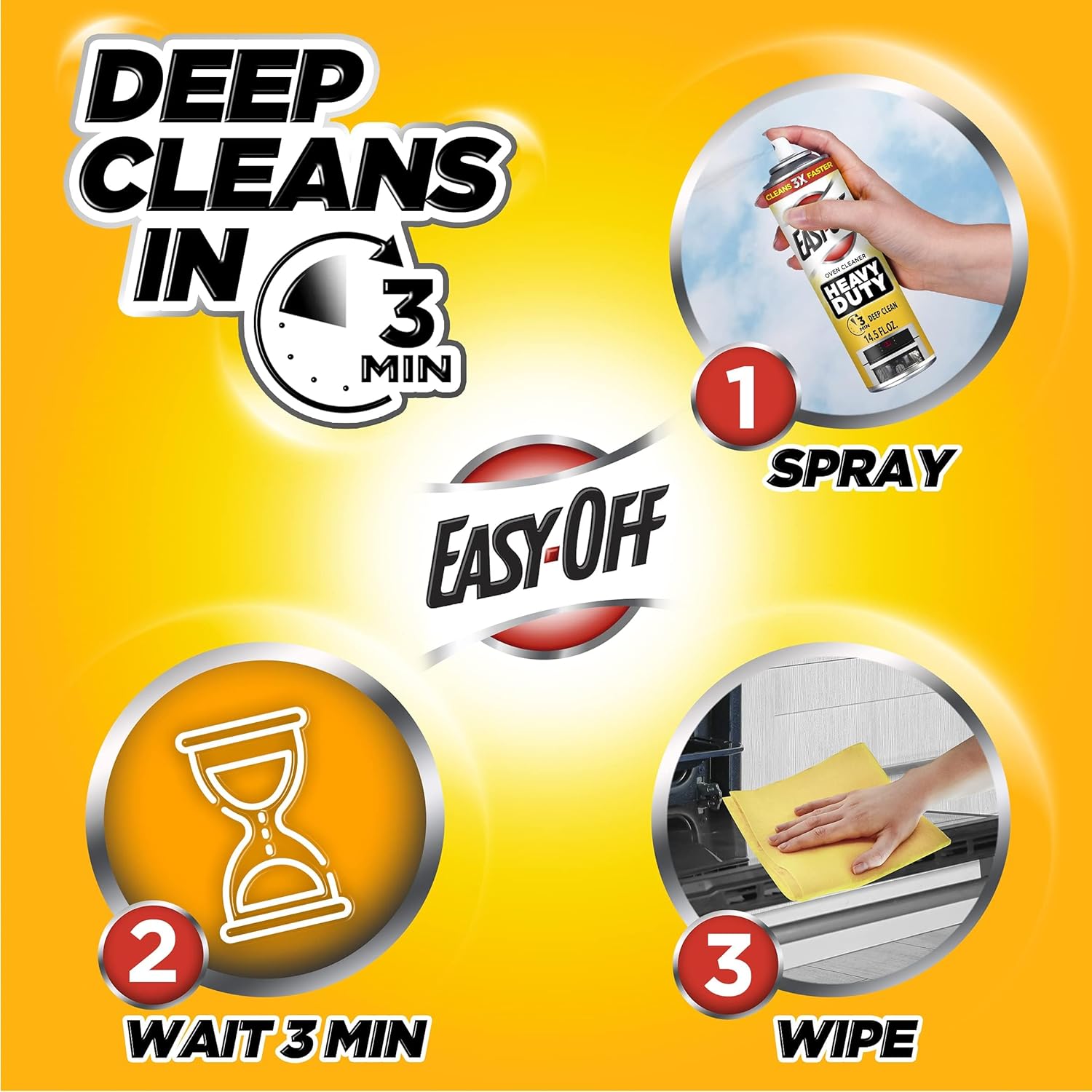 Easy-Off heavy duty cleaning spray - deep clean in 3 minutes 