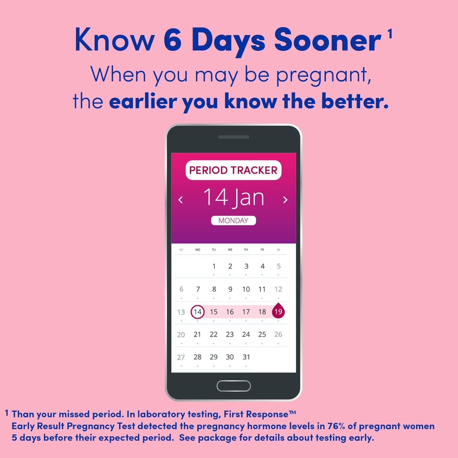 First response early pregnancy test sticks so you can know 6 days sooner. 