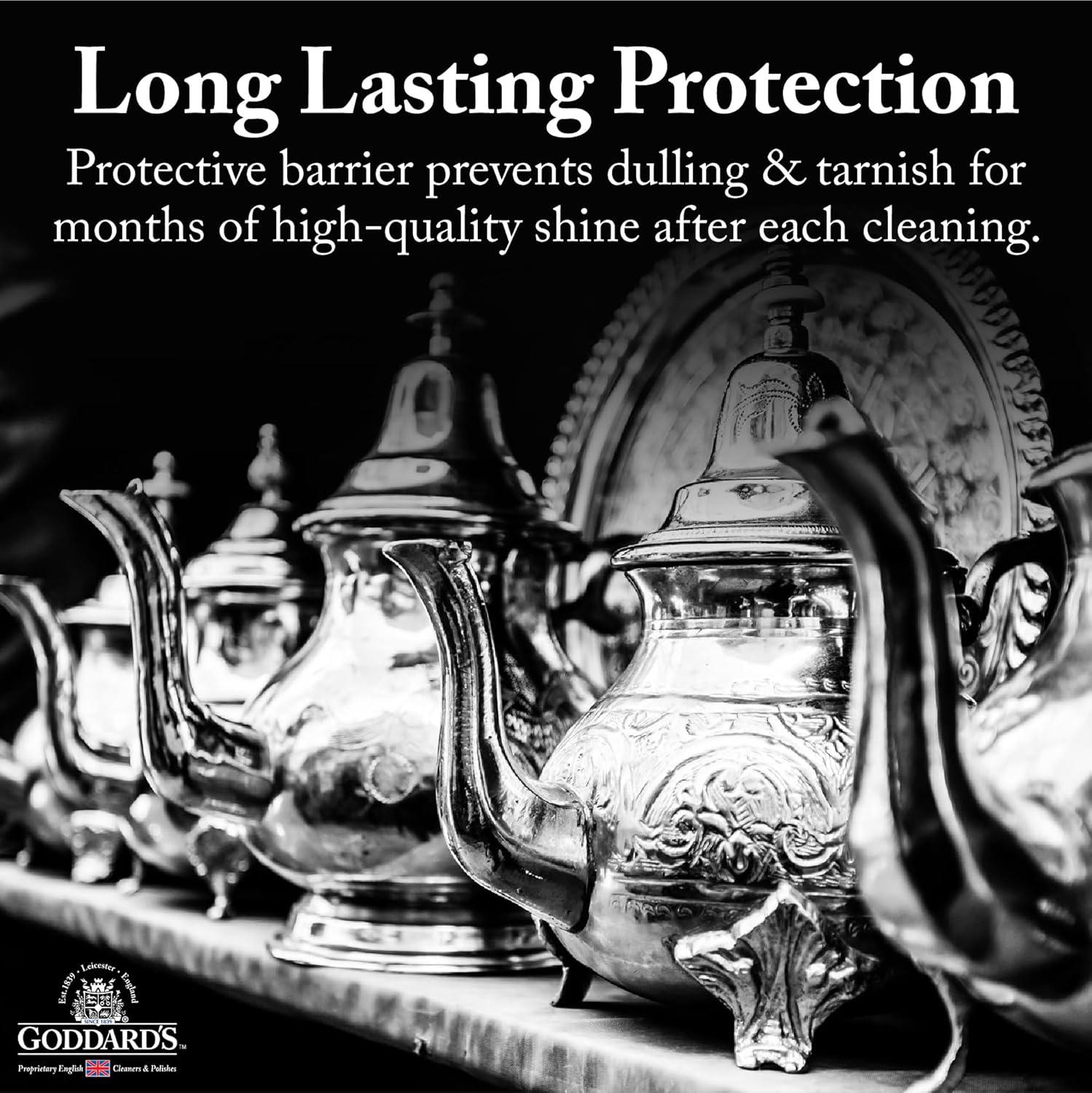 Goddards long shine silver polish foam provides long lasting protection with protective barrier to prevent dulling & tarnish with each clean