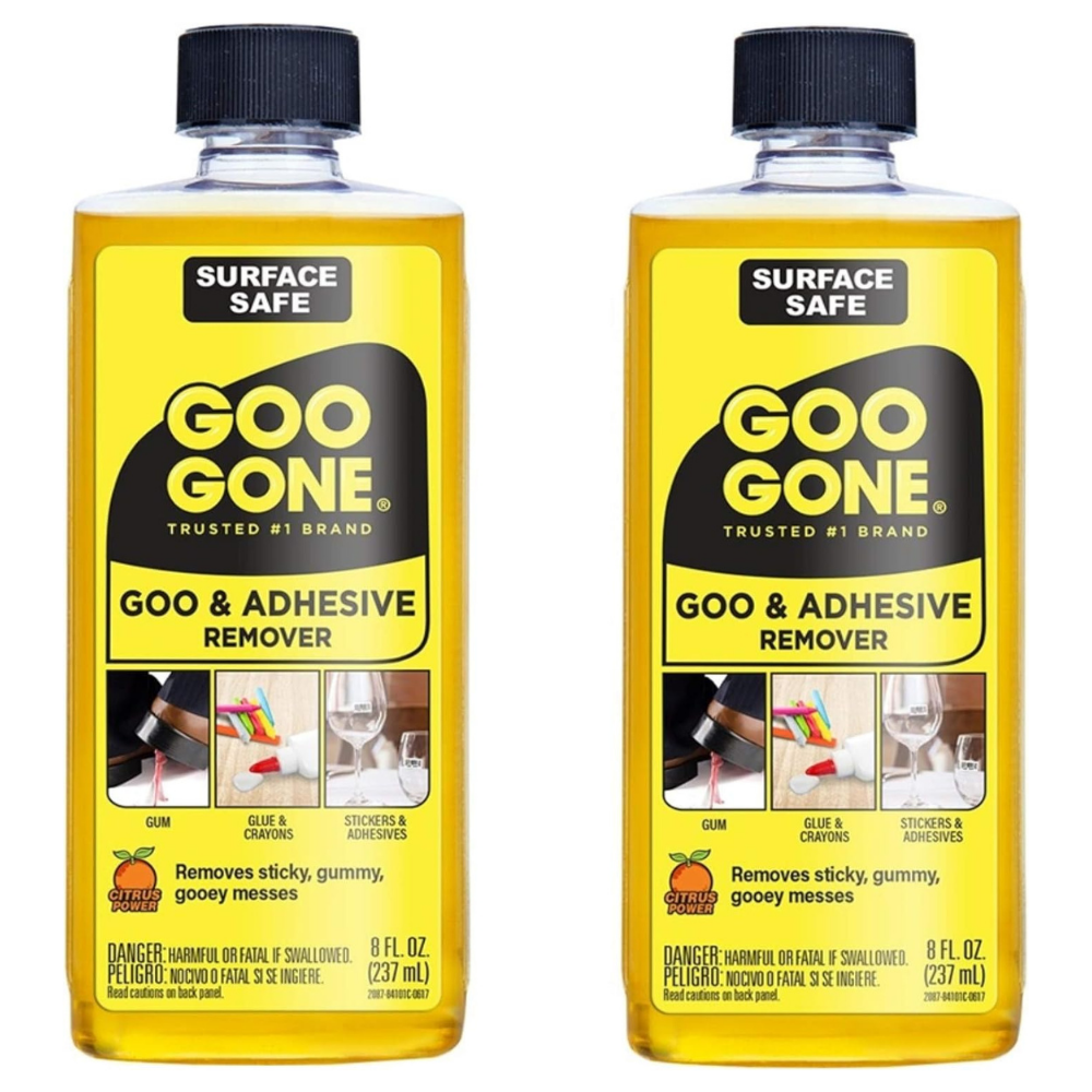 Goo Gone goo & adhesive remover is a surface safe formula to remove sticky, gummy and gooey messes - 2 pack. 