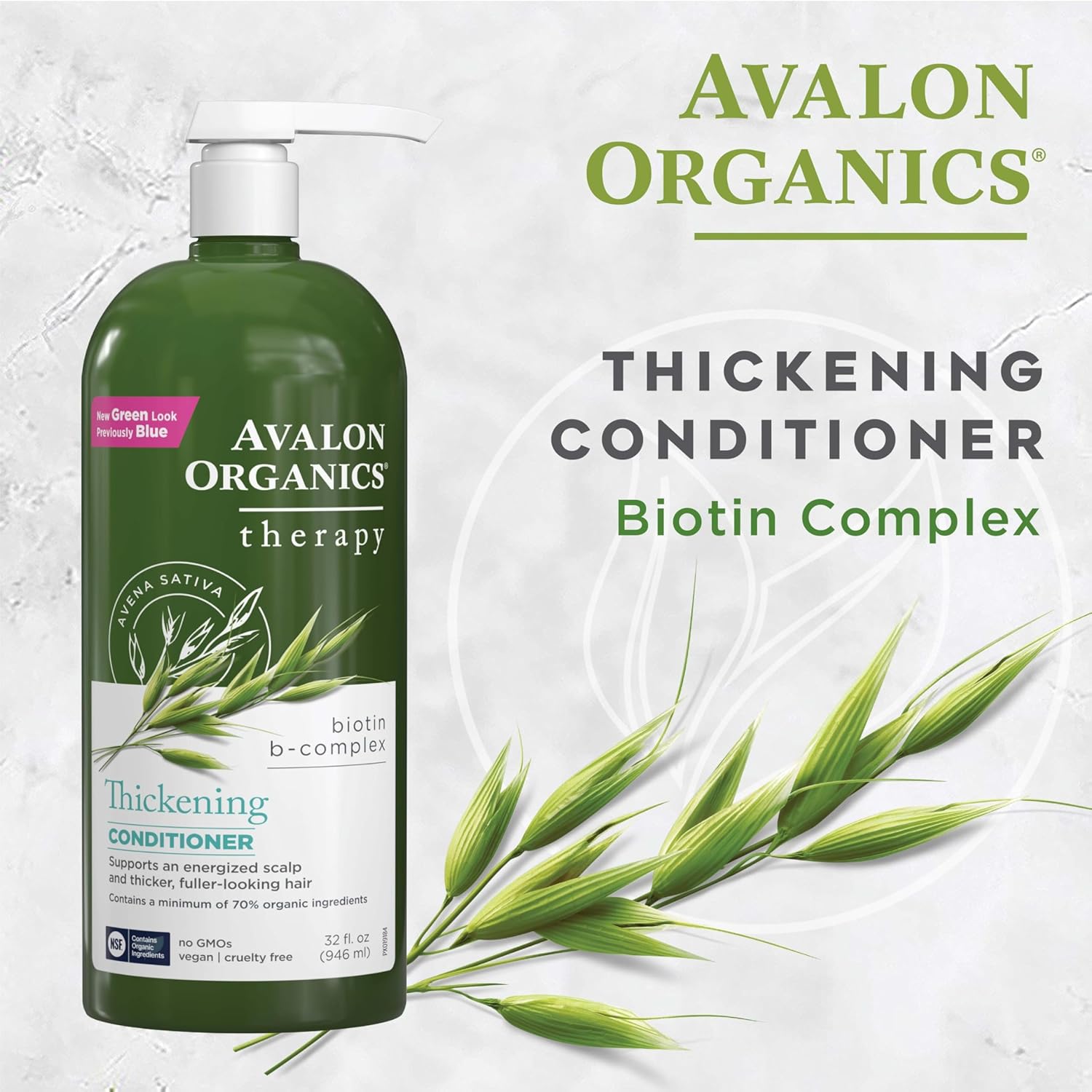 Avalon Organics Biotin B-Complex Thickening Conditioner | 32 Oz