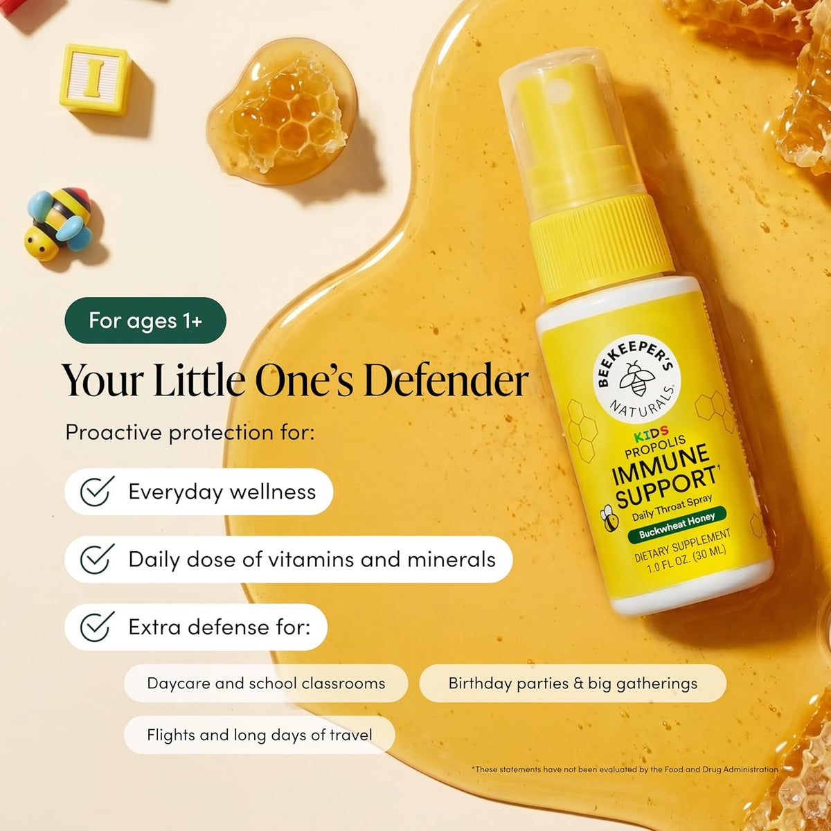 Beekeeper's Naturals Kids Propolis Immune Support | 1 Oz (30 ml)