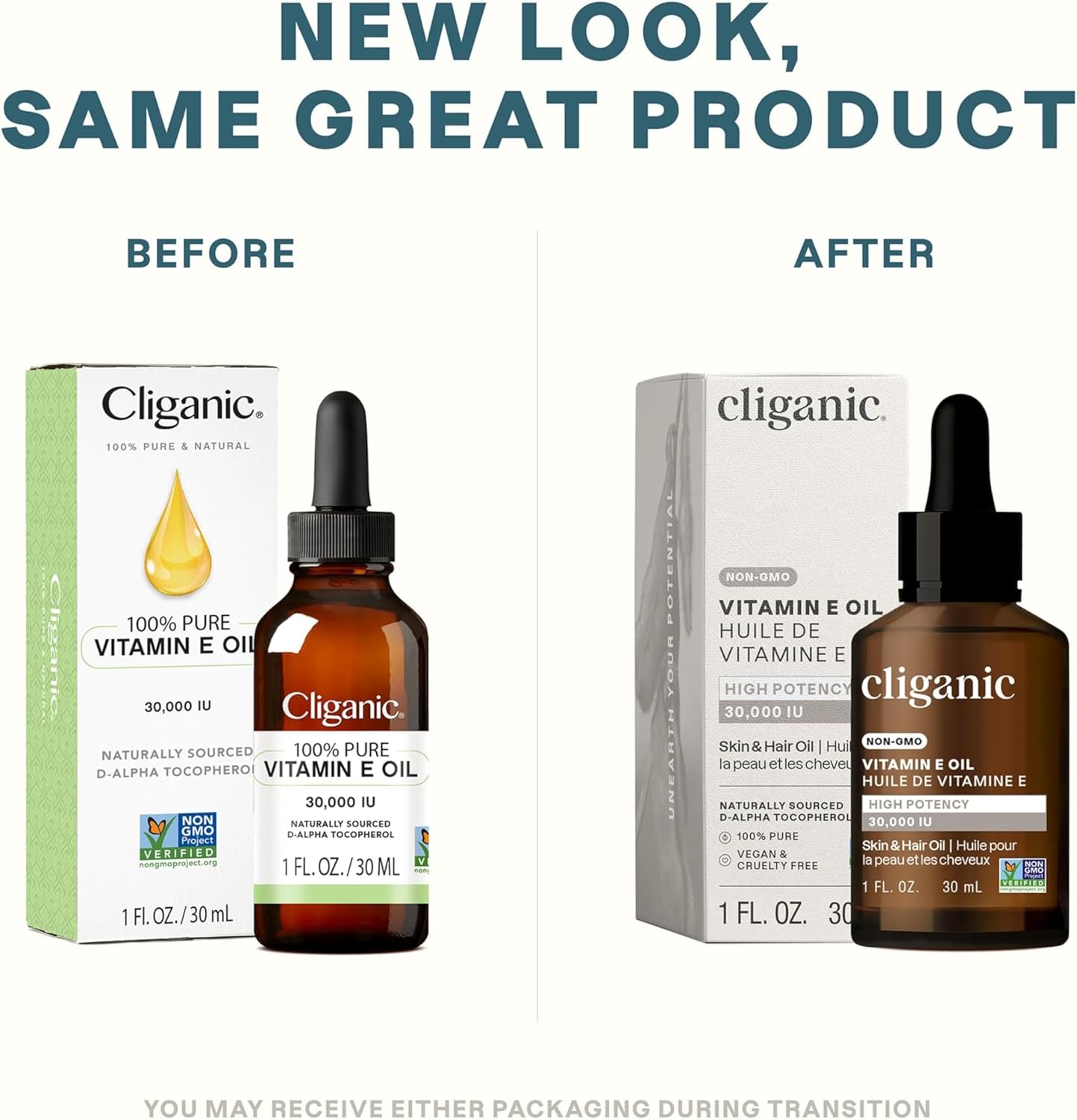 Cliganic 100% Pure Vitamin E Oil | 1 Oz