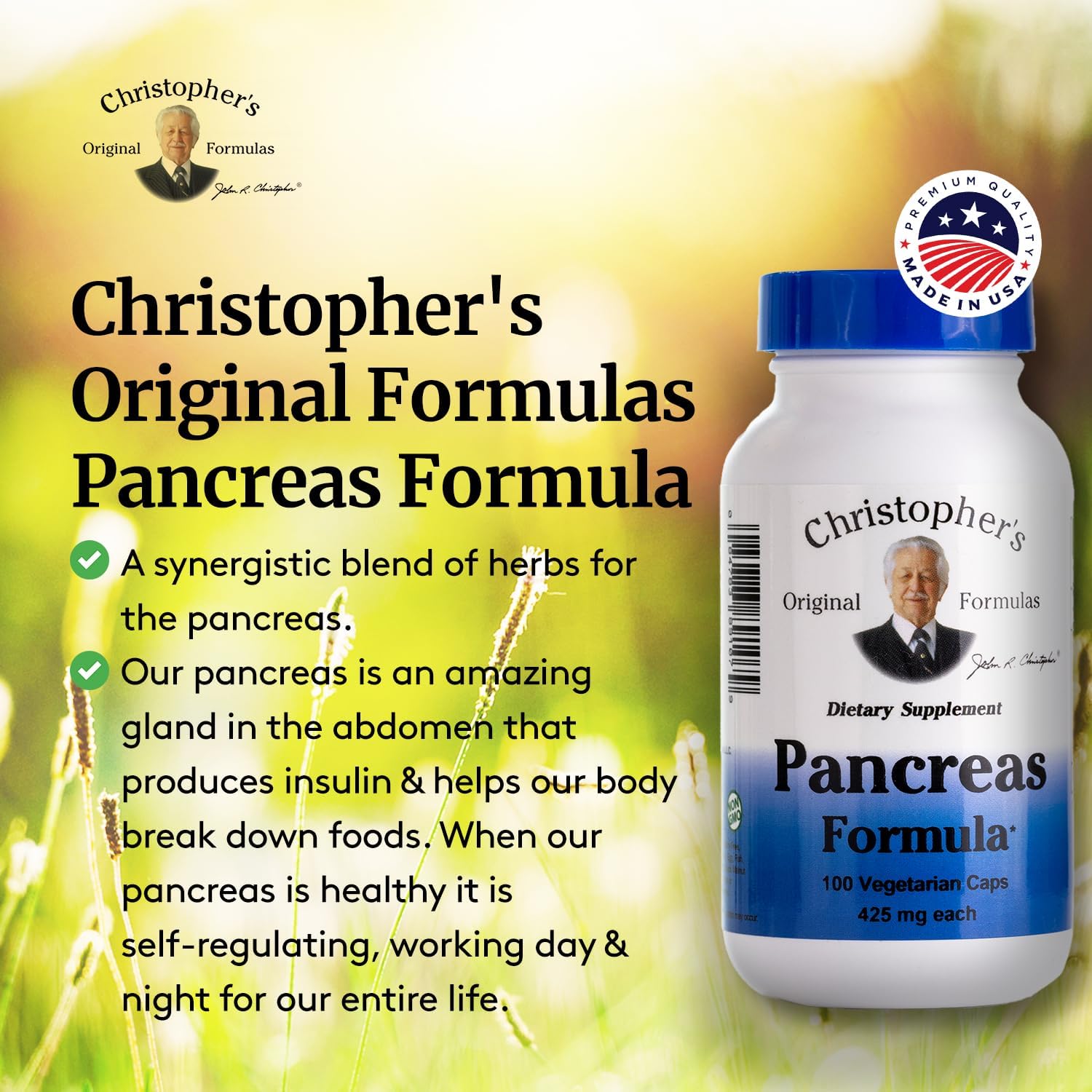 Christopher's Original Formulas Pancreas Formula | 100 Caps