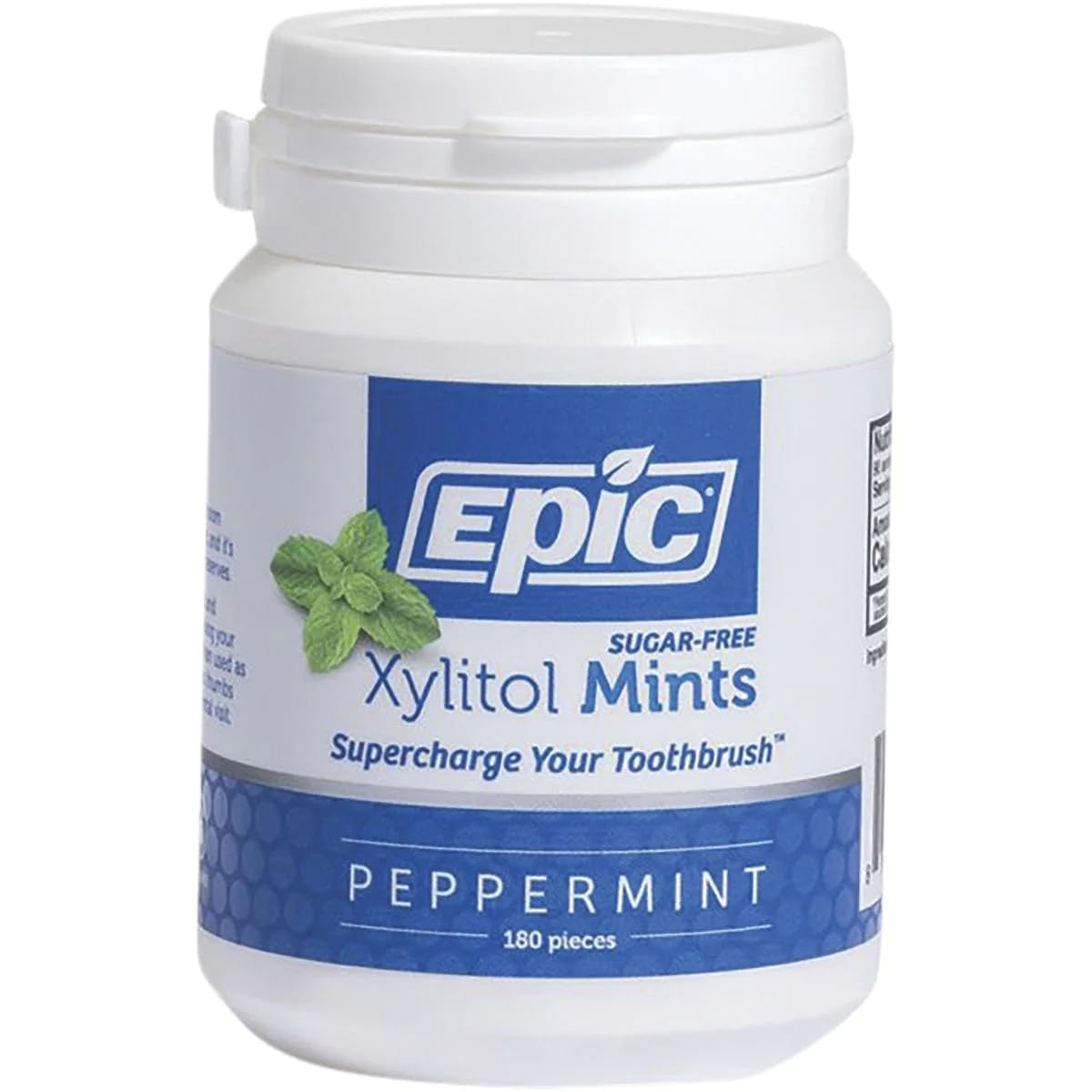 Epic Dental 100% Xylitol Sweetened Breath Mints | Peppermint | 180 Count