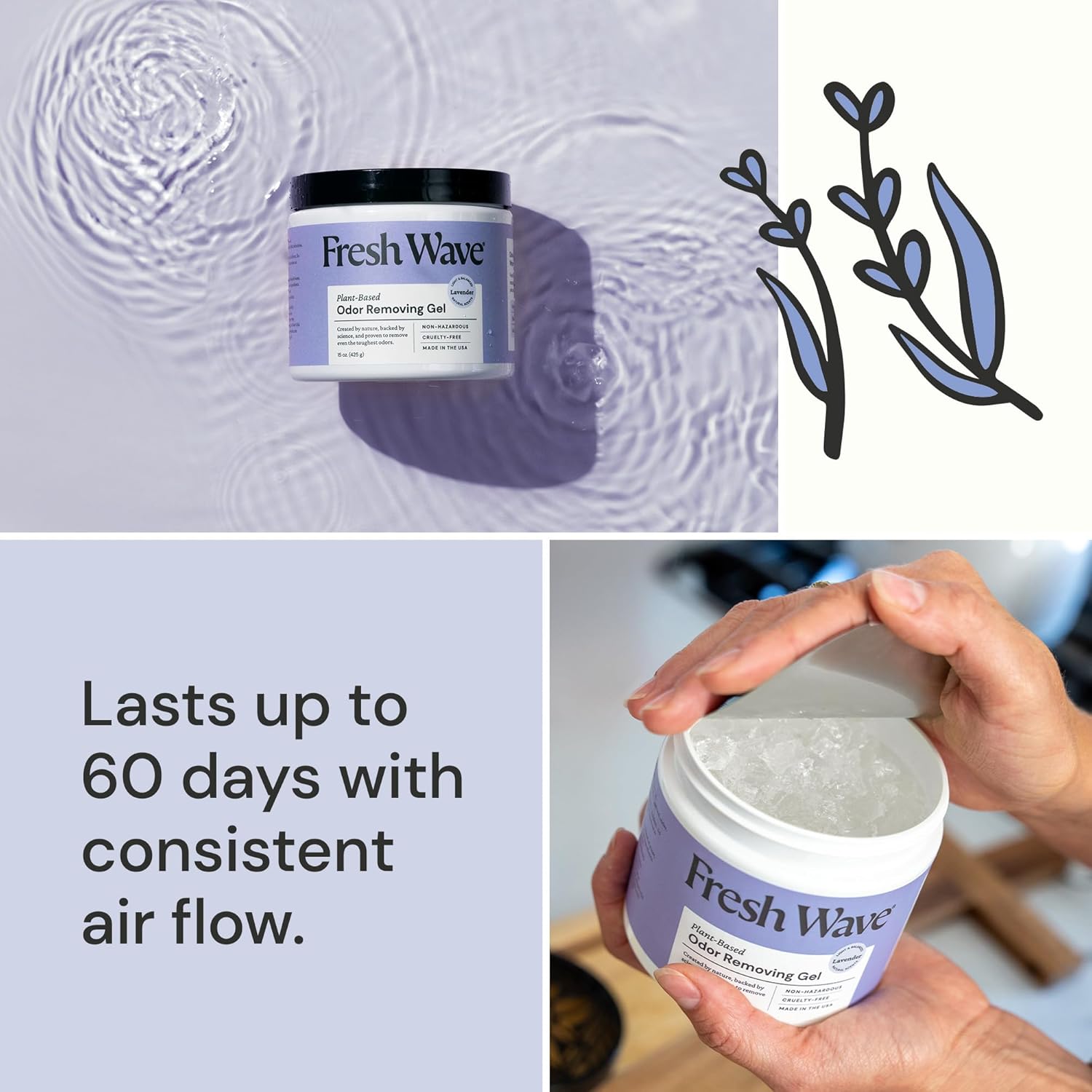 Fresh Wave Lavender Odour Removal Gel | 15 Oz