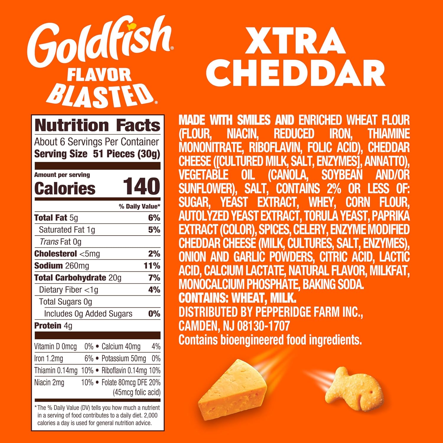Goldfish Flavor Blasted Xtra Cheddar Crackers | 6.6 Oz