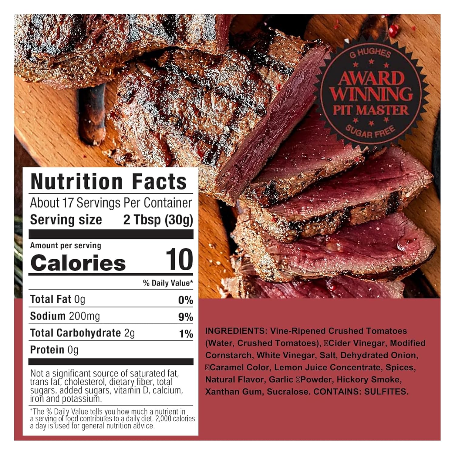 G Hughes Smokehouse Sugar Free BBQ Sauce | Hickory | 18 Oz