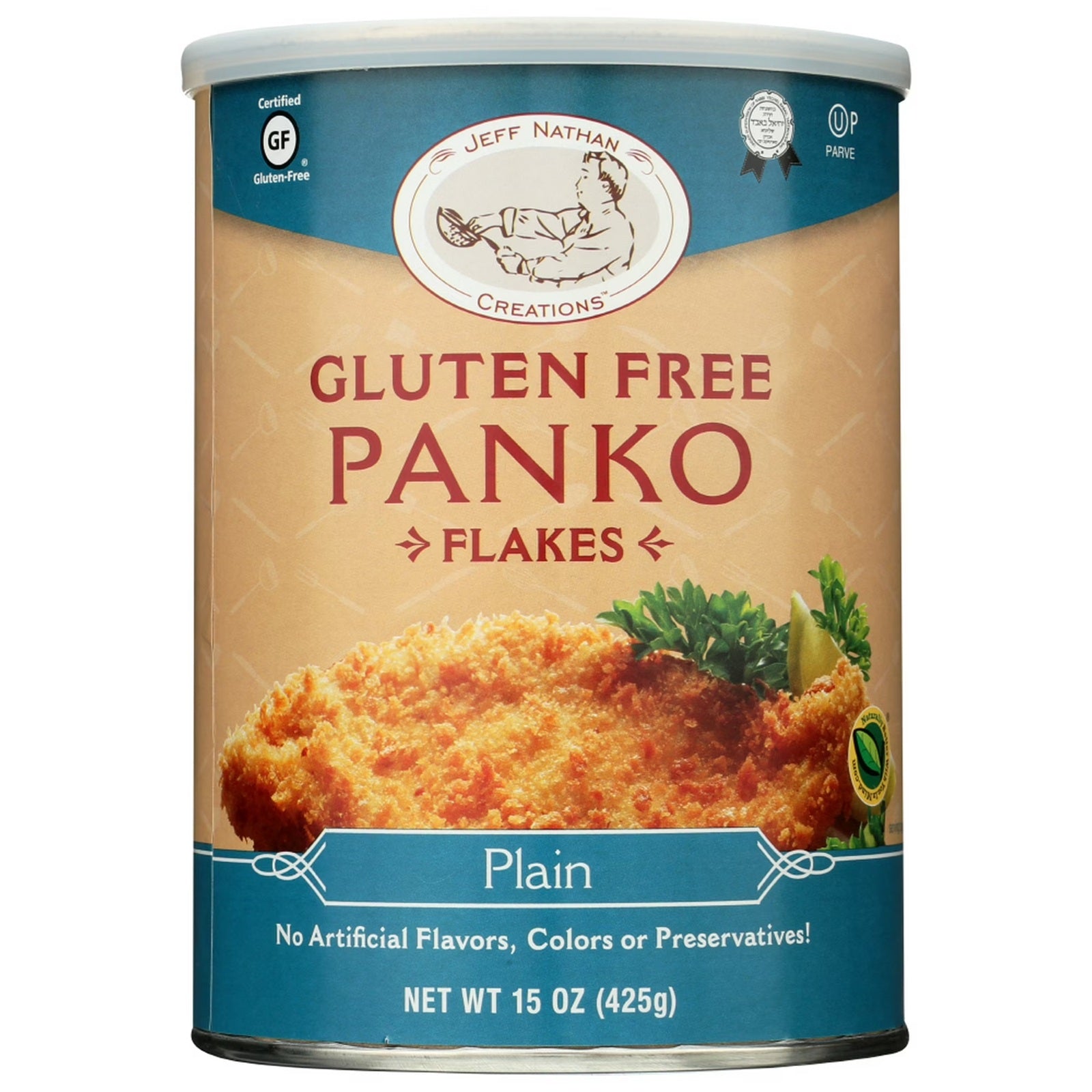 Jeff Nathan Creations Gluten Free Breadcrumbs, Panko Crumbs | Plain | 425g