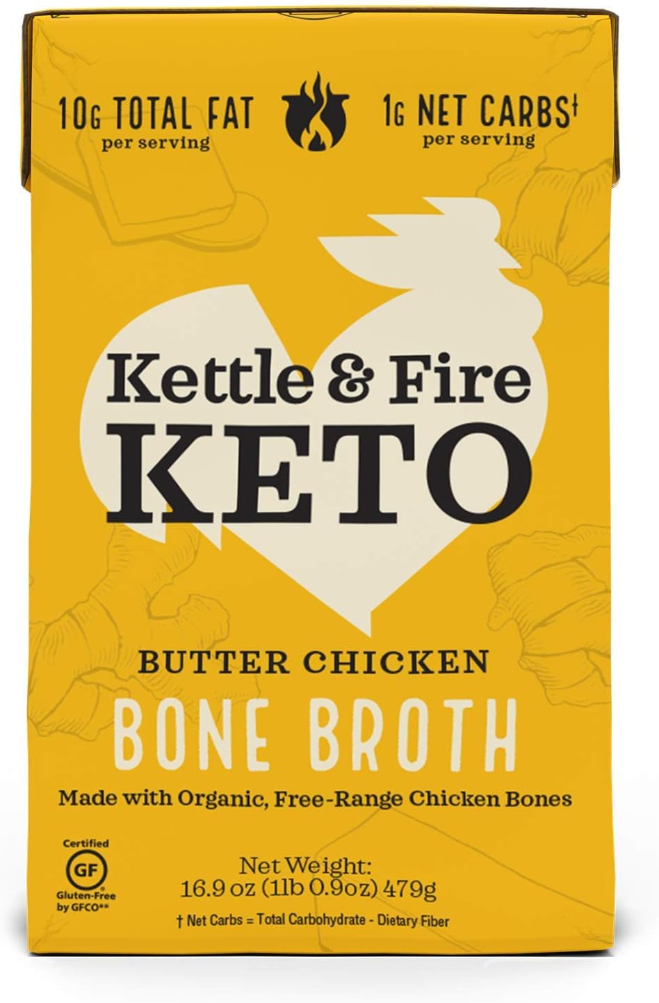 Kettle & Fire, Broth Bone Butter Chicken Keto, 16.9 Oz
