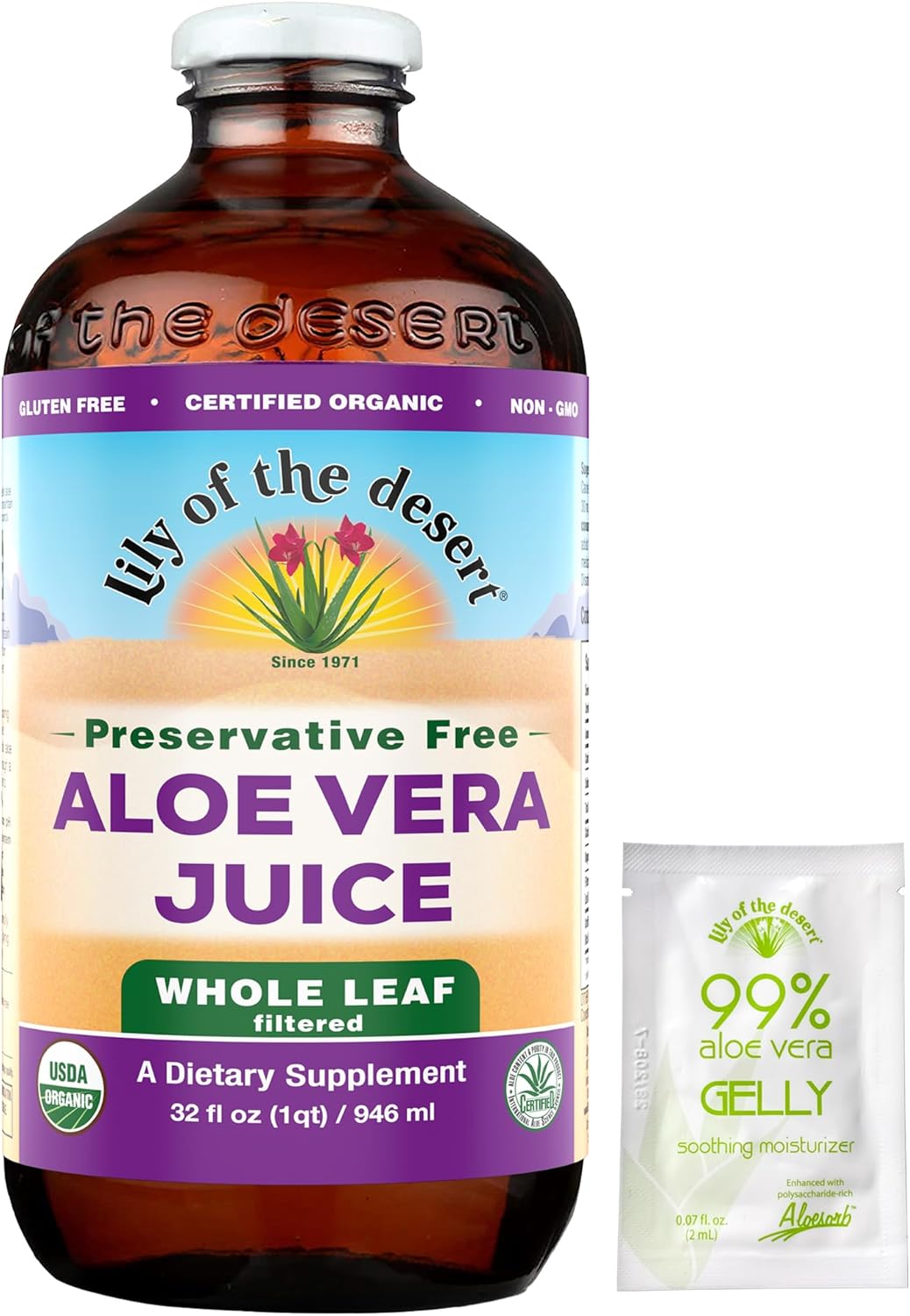 Lily of the Desert Preservative Free Whole Leaf Aloe Vera Juice - 32 Oz