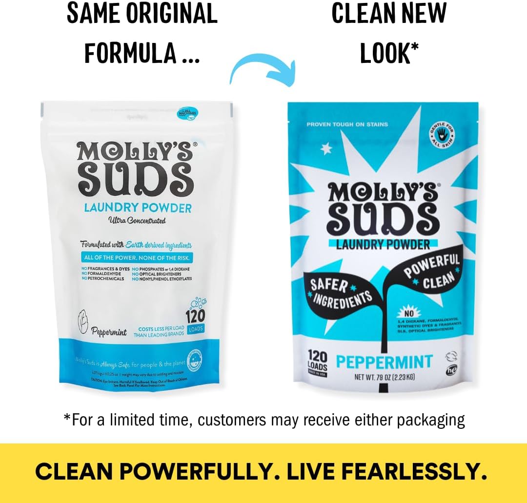 Molly's Suds Original Laundry Detergent Powder | 70 Loads | Peppermint