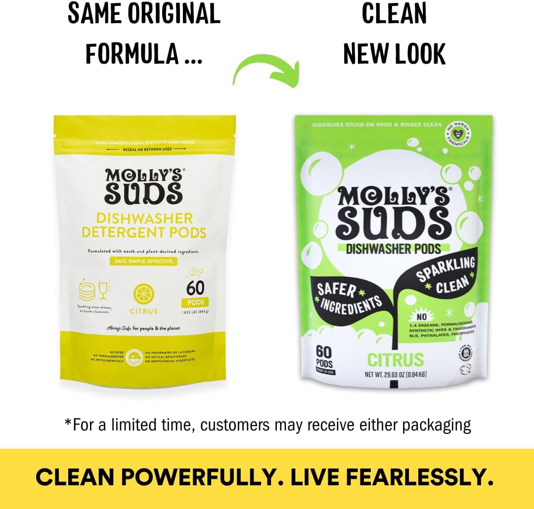 Molly's Suds Dishwasher Pods | Citrus | 60 Count