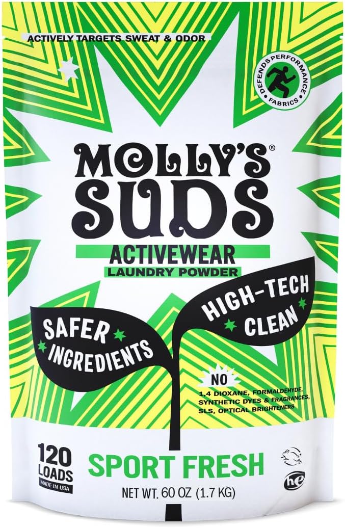Molly's Suds Active Wear Laundry Detergent Powder | 120 Loads