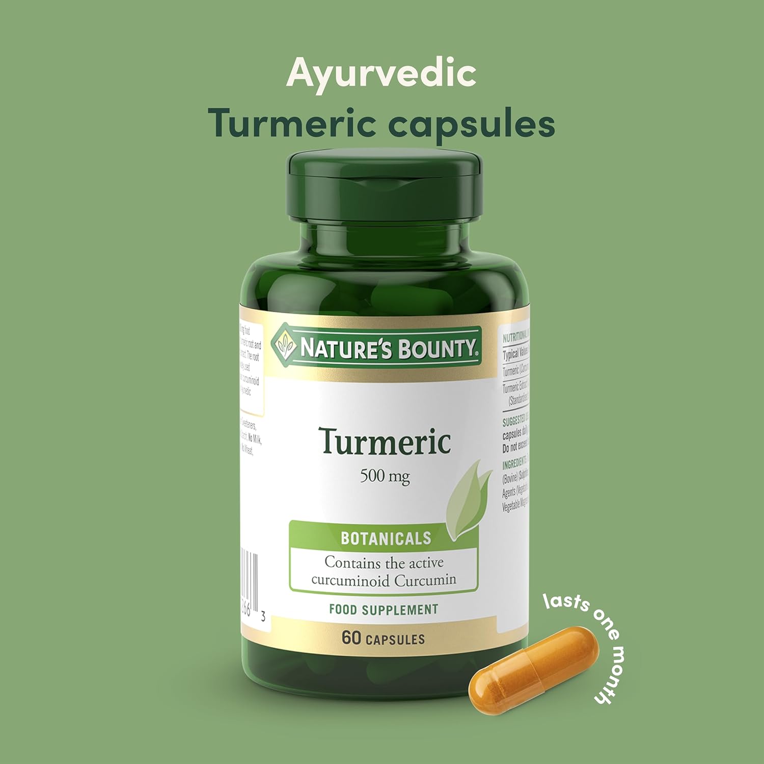 Nature's Bounty Turmeric 500 mg | Pack of 60 Capsules