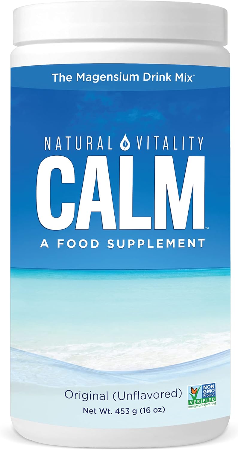 Natural Vilality Calm food supplement. Unflavoured mineral. Gluten-free magnesium mix