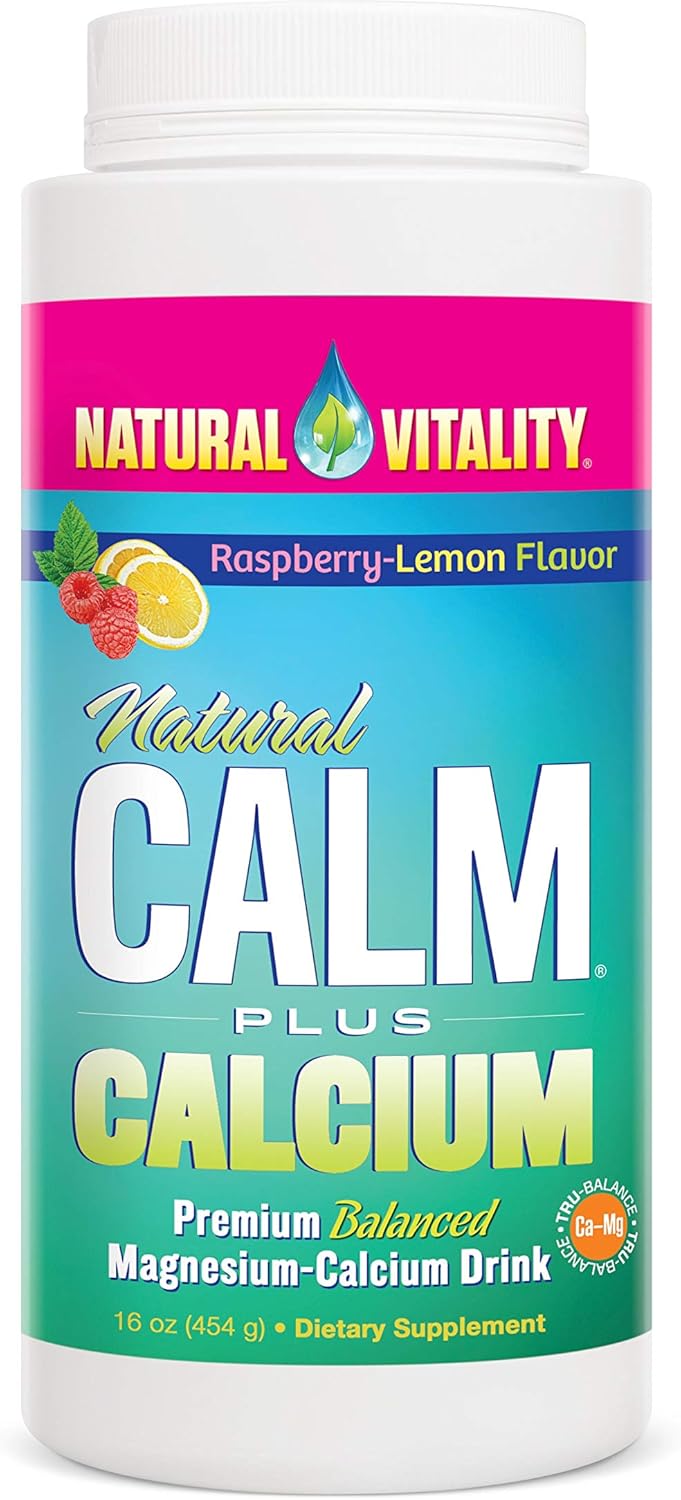 Natural Vitality Natural Calm Plus Calcium Raspberry-Lemon - 16 Oz