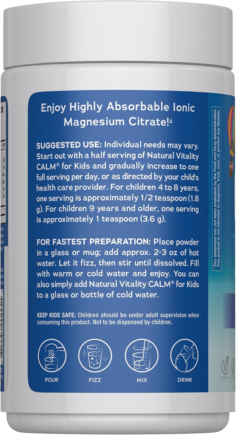 Natural Vitality Natural Calm Kids, Mixed Berry | 453g