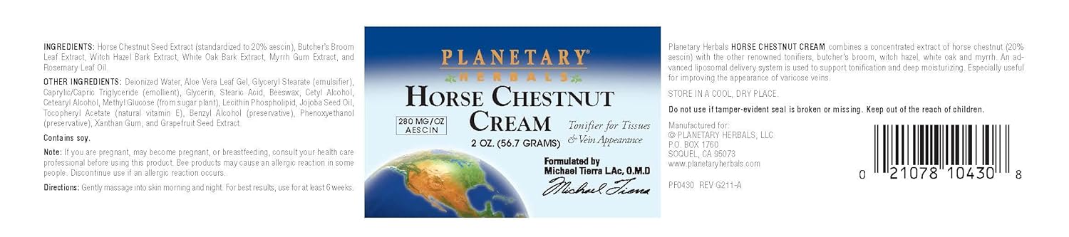 Planetary Formulas Horse Chestnut Cream 2oz