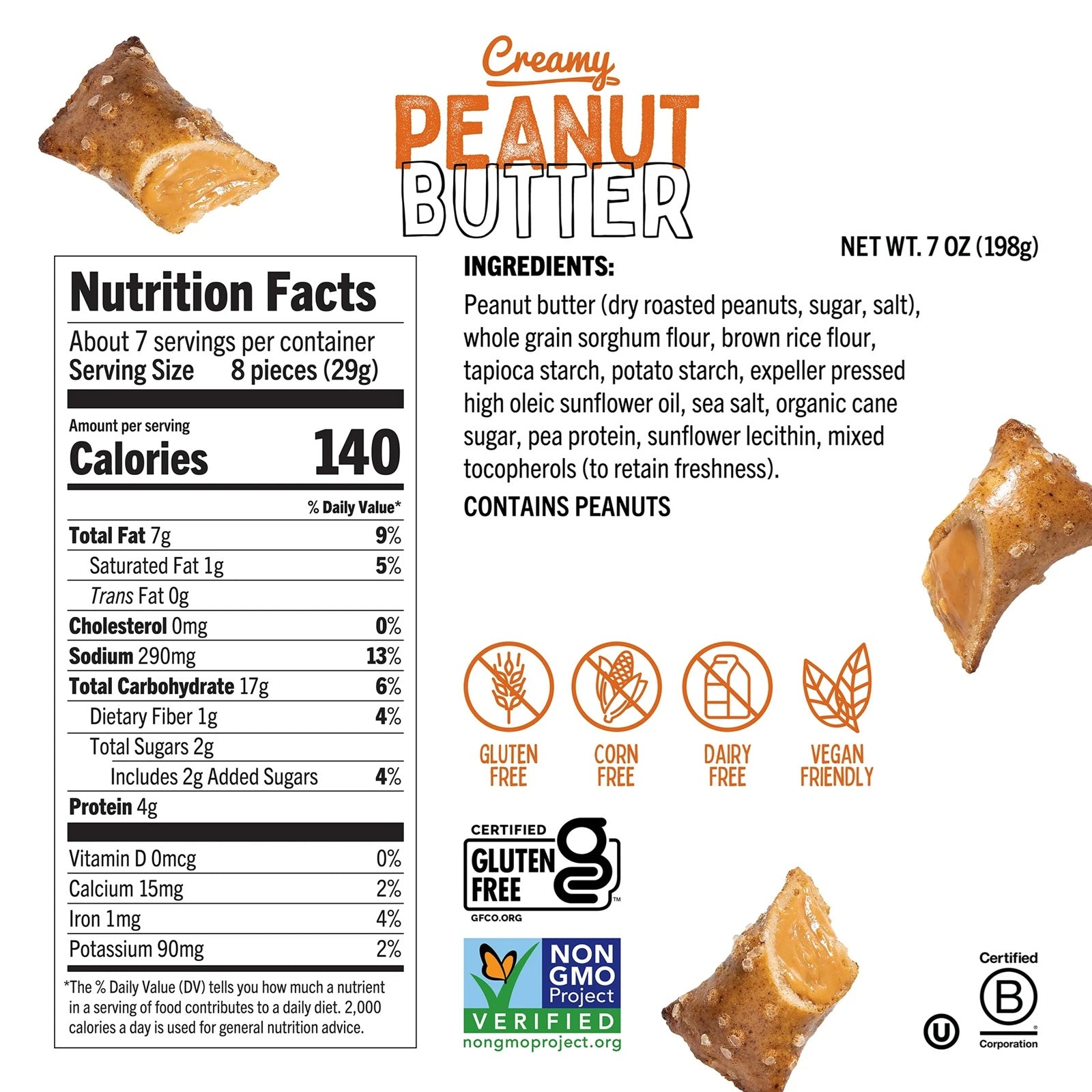 Quinn Popcorn | Creamy Peanut Butter Filled | 7 Oz