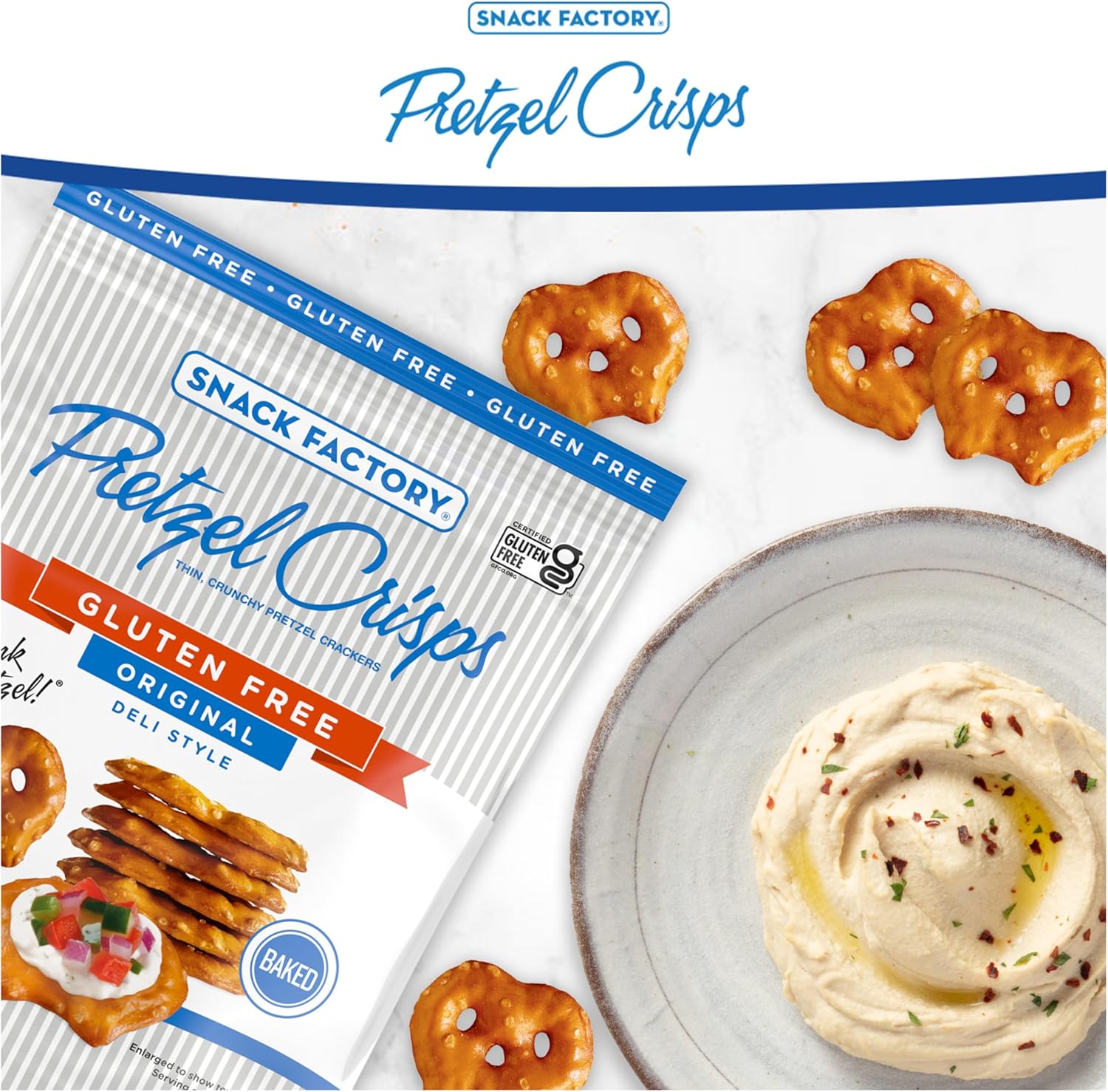 Snack Factory Pretzel Crisps Gluten Free Original Flavour 5oz