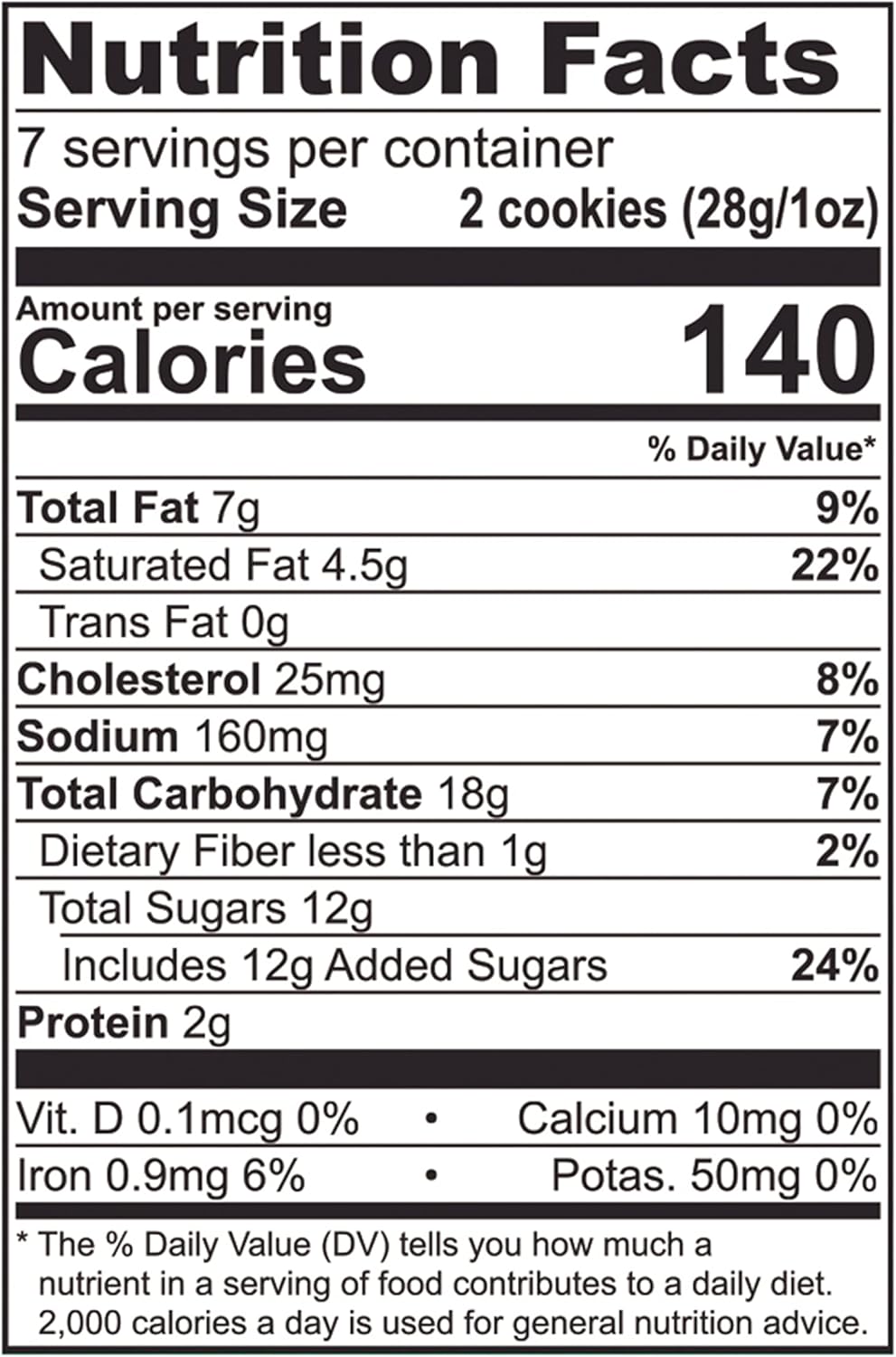 TATE'S BAKE SHOP, COOKIE,CHOC CHIP 7 OZ