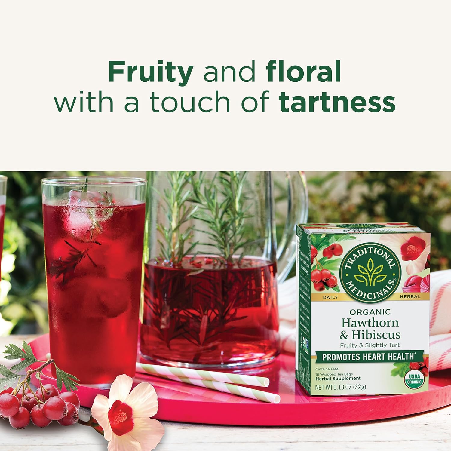 Traditional Medicinals Teas Heart Tea with Hawthorn, 16 bag