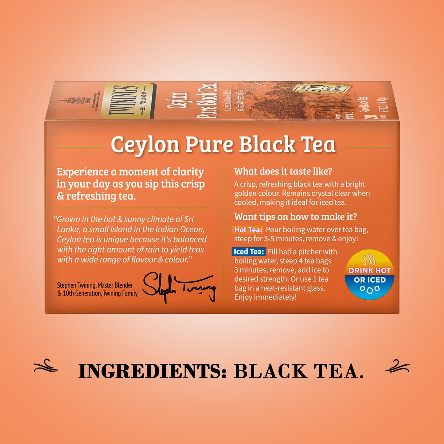 Twinings of London Ceylon Orange Pekoe Tea | 20 Teabags