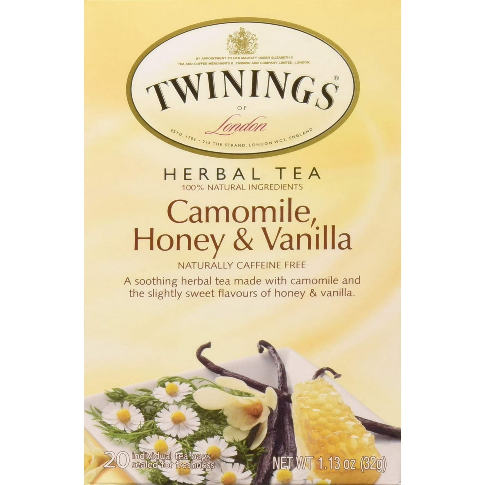 Twinings Herbal Tea Chamomile Honey and Vanilla | 20 Tea Bags