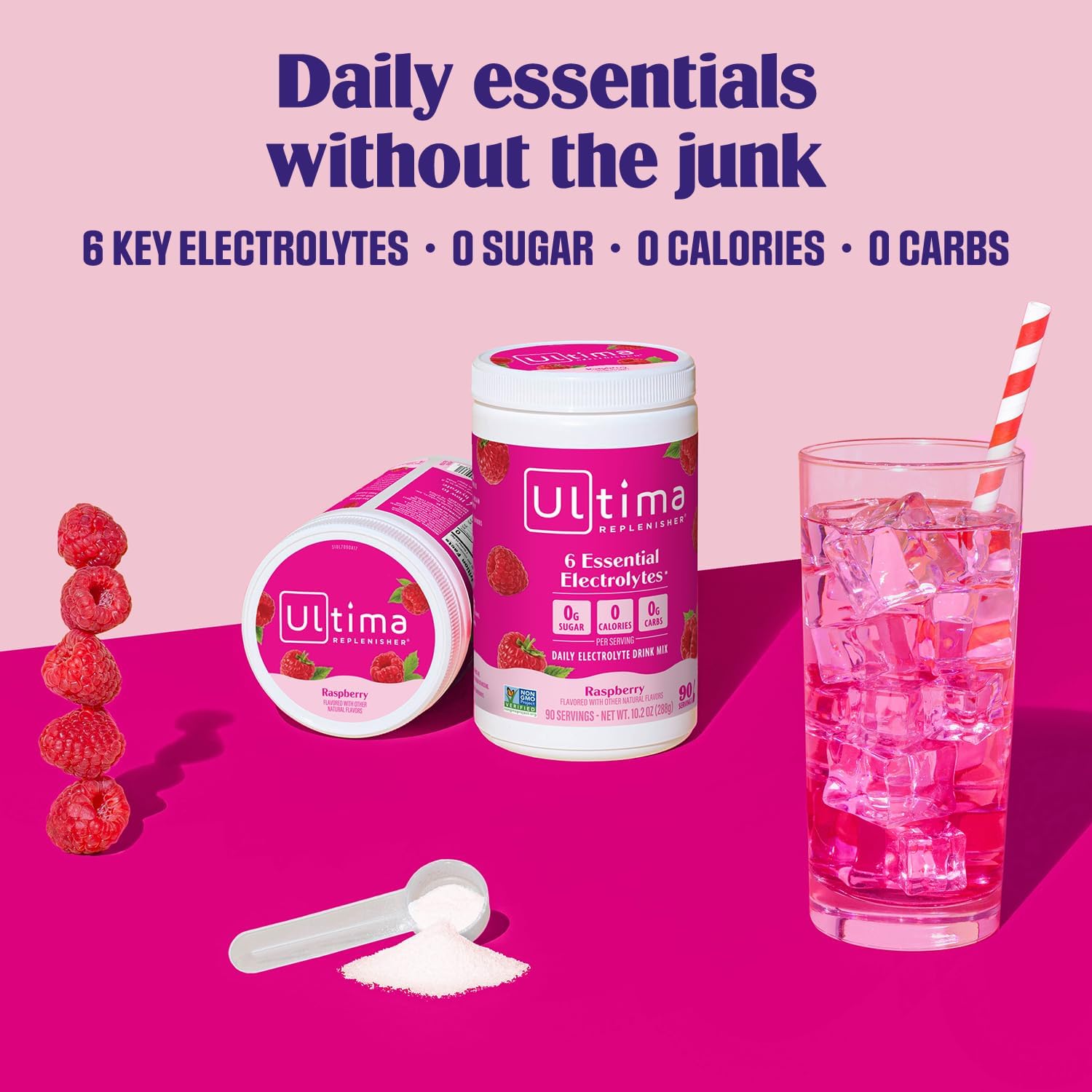 Ultima Replenisher Electrolyte Powder | Raspberry | 288g
