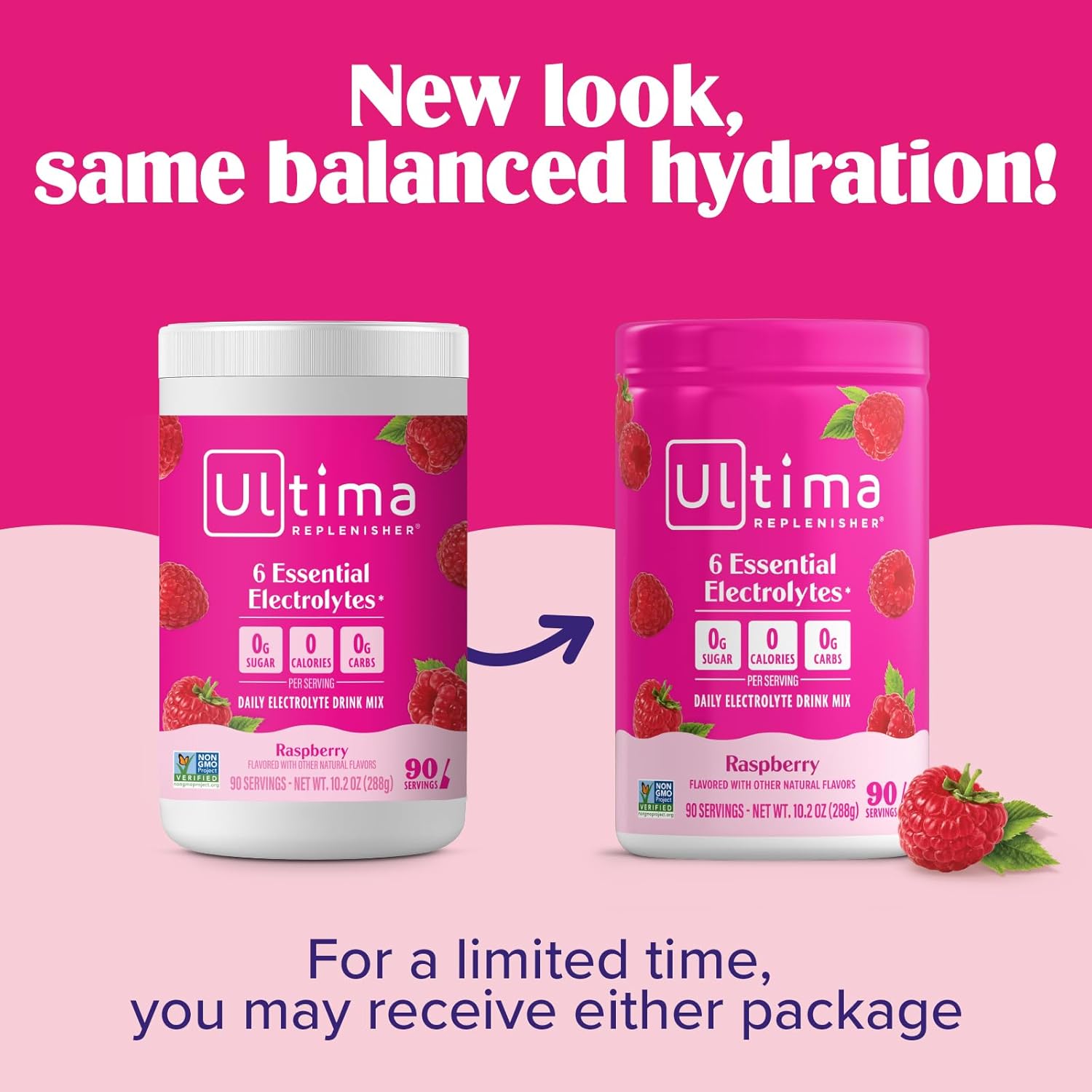 Ultima Replenisher Electrolyte Powder | Raspberry | 288g
