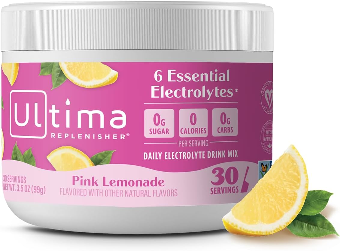 Ultima Replenisher Electrolyte Hydration Powder Mix Pink Lemonade 90GM