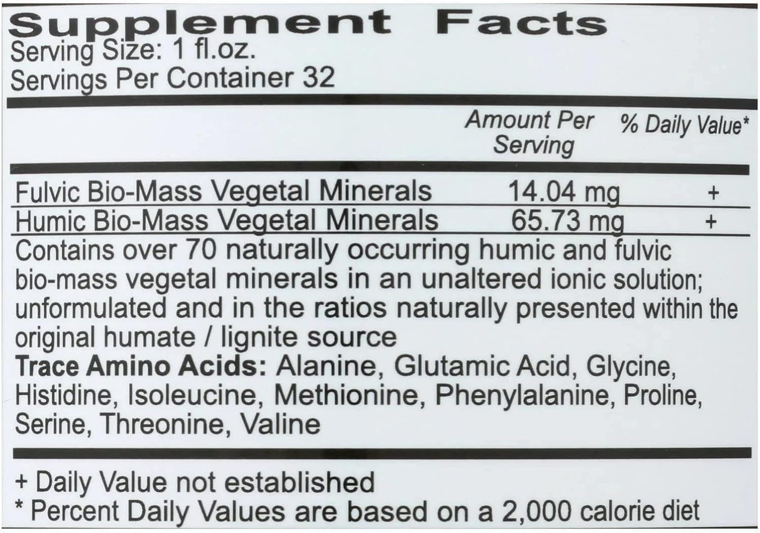 Vital Earth Minerals Mineral Blend Fulvic-Humic, 32 Fluid Ounce