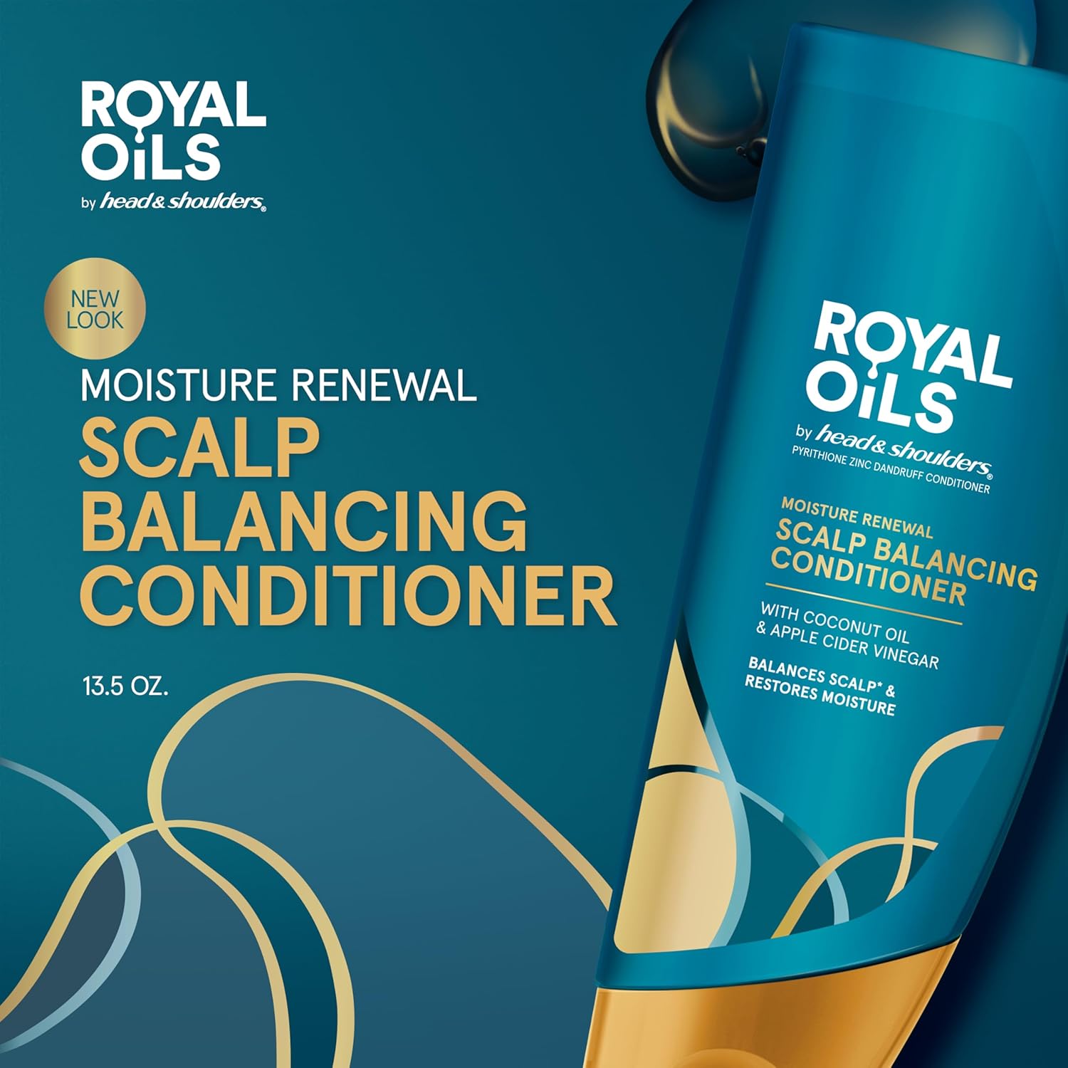 Royal oils by Head & Shoulders moisture renewal scalp balancing conditioner - with new look. 