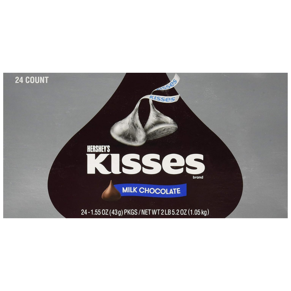 Hersheys kisses milk chocolate drops in bag of 24
