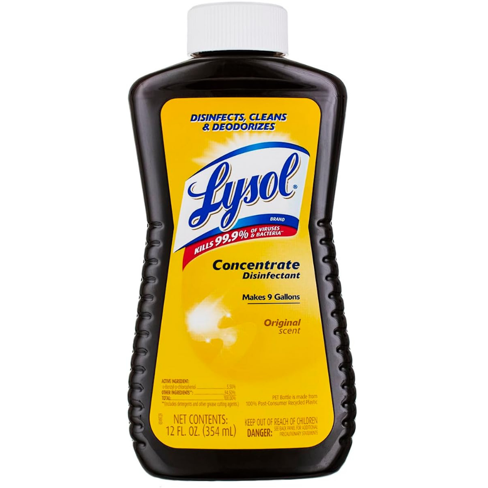 Lysol concentrate disinfectant bottle with original scent to disinfect, clean & deodorize. 