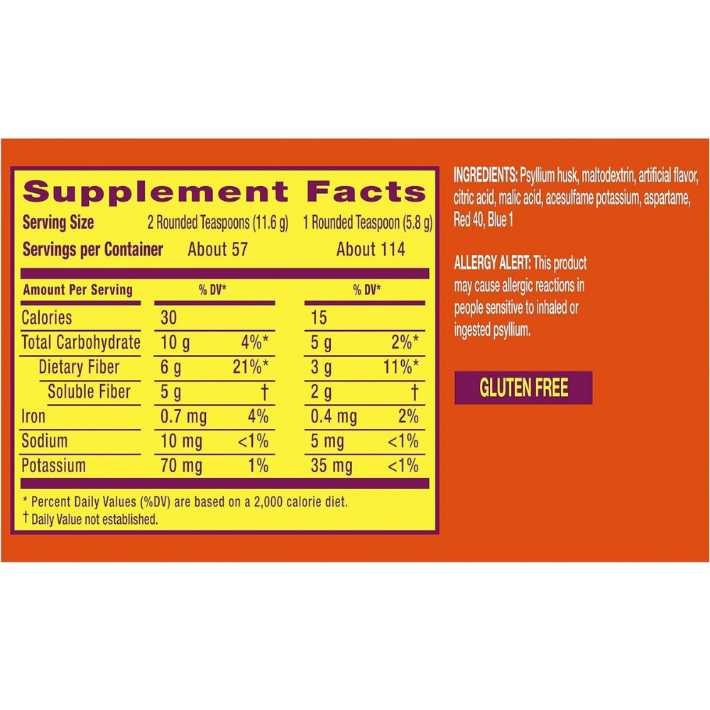 Metamucil Berry Burst Psyllium Fiber - 114 Teaspoons, 23.3 Oz (660 g)