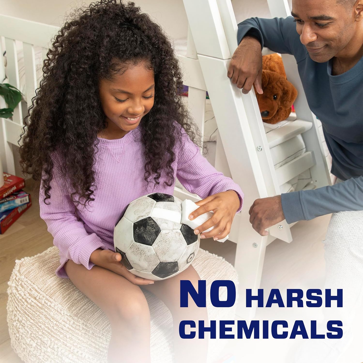 Mr Clean original magic eraser has no harsh chemicals 