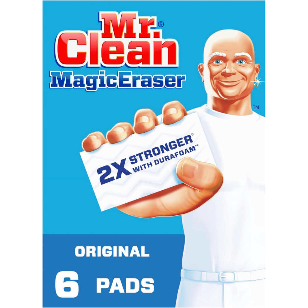 Mr. Clean Magic Eraser , original - 2x stronger power with DURAFOAM - 6 pads. 