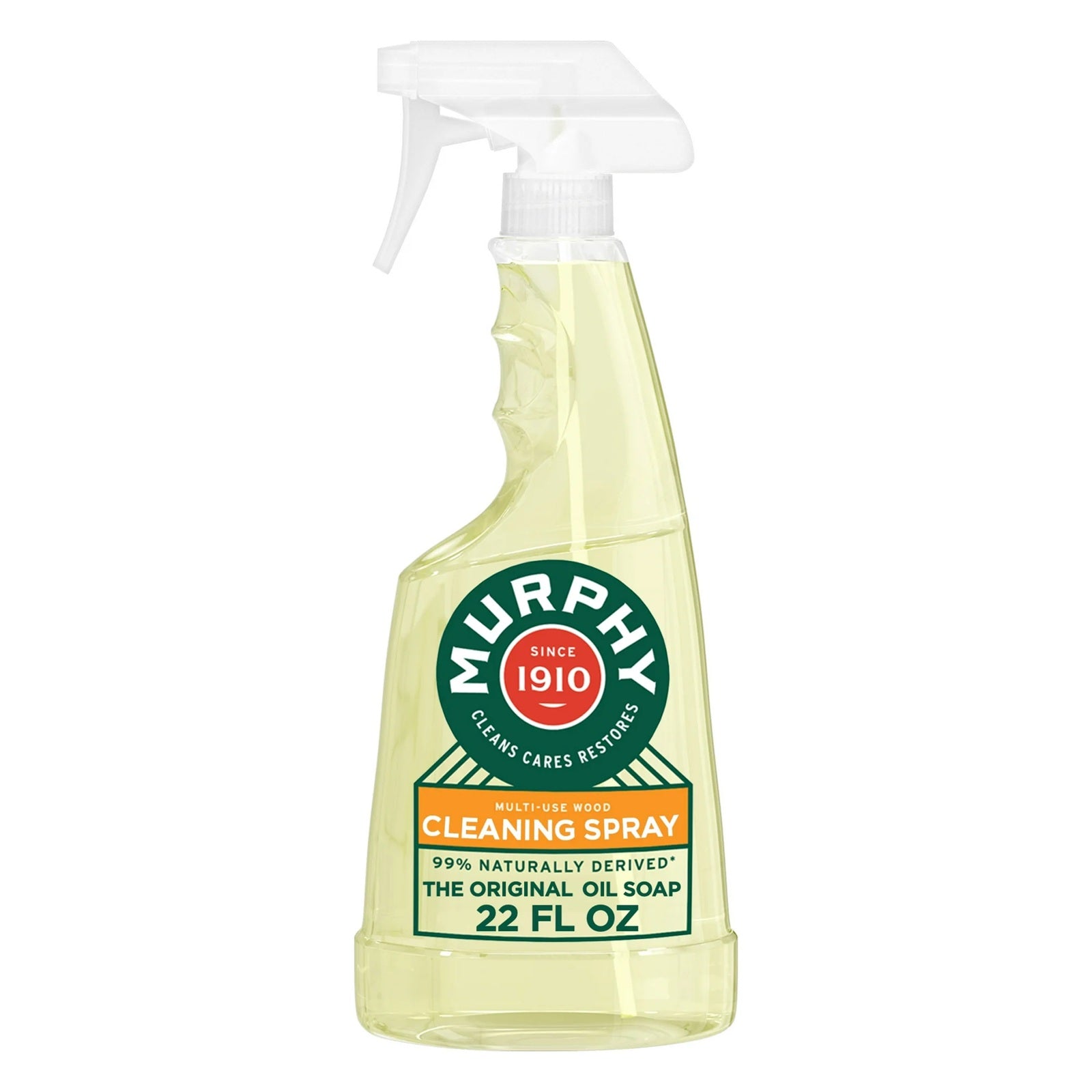 Murhpy multi-use wood cleaning spray using the original oil soap. 