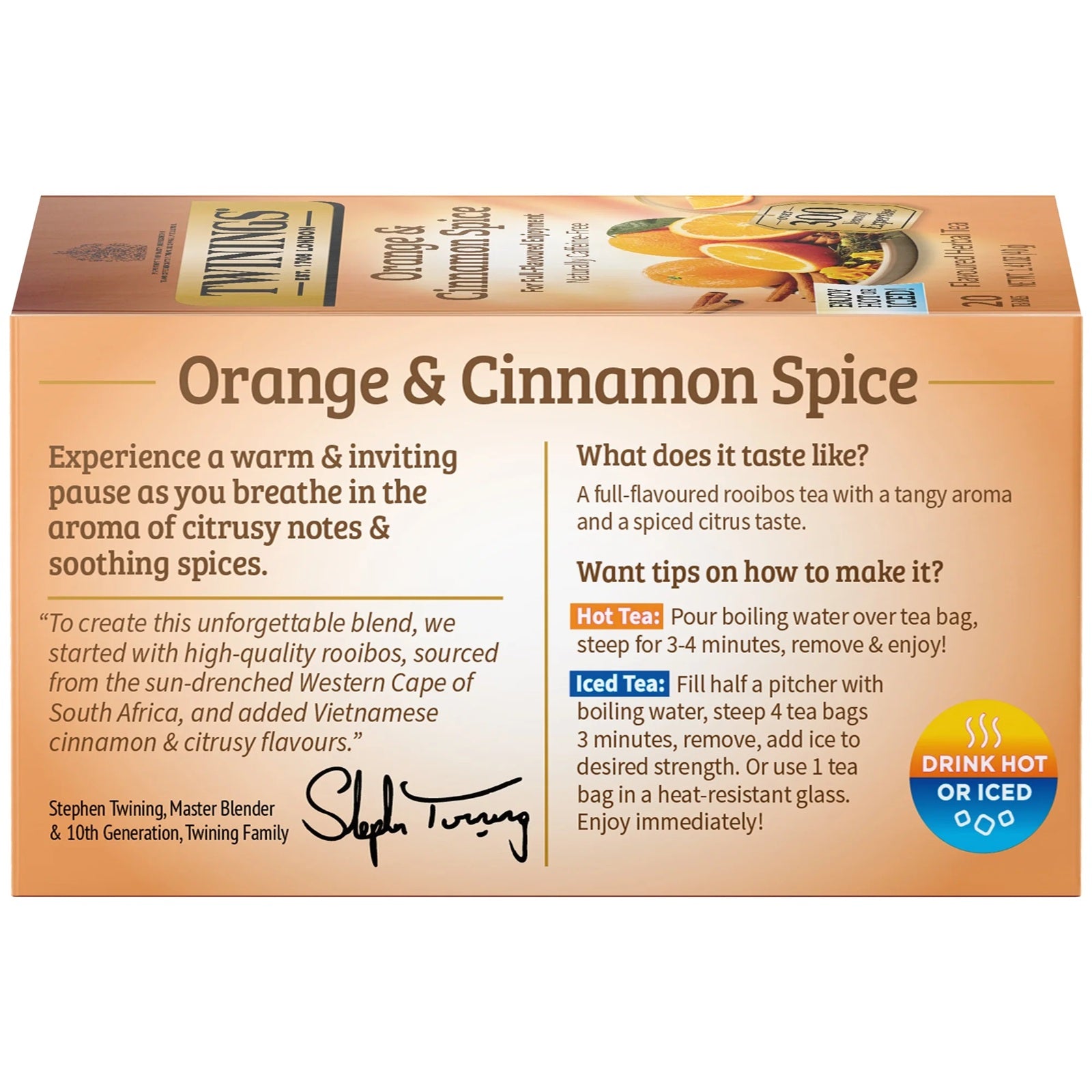 Twinings Orange & Cinnamon Spice Tea, 20 Tea Bag
